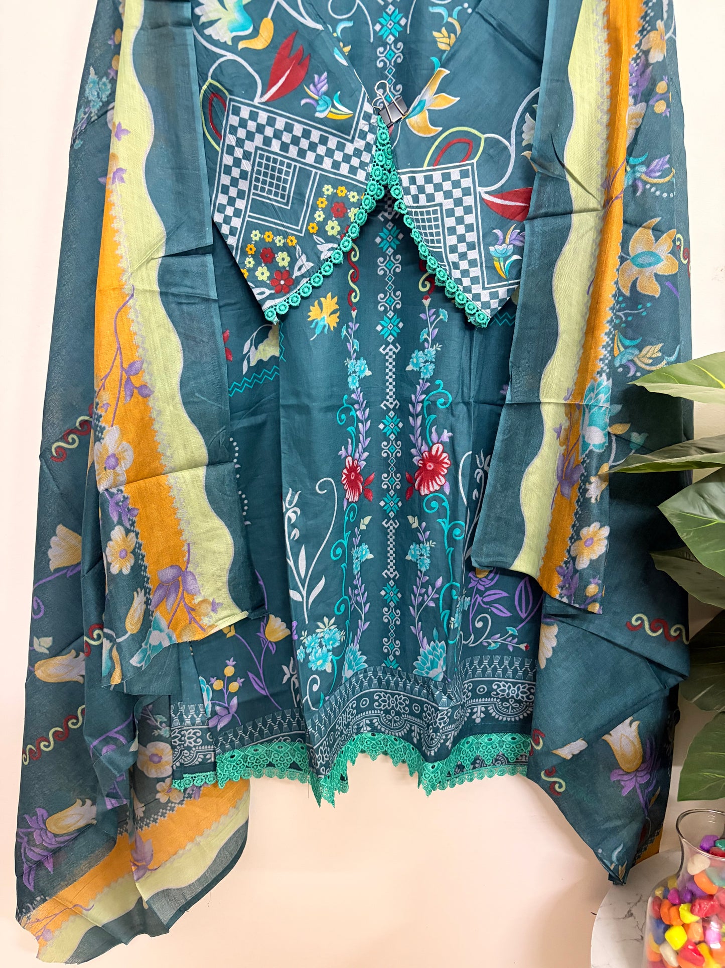 T120- Premium Pure Cotton Pakistani three-piece suit set