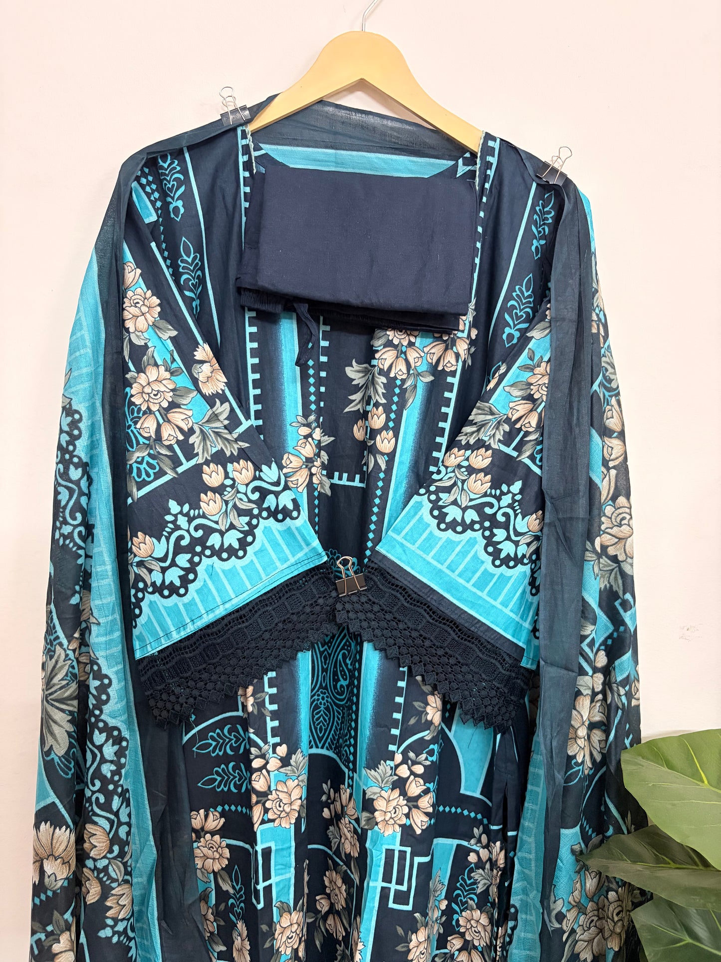 T123- Premium Pure Cotton Pakistani three-piece suit