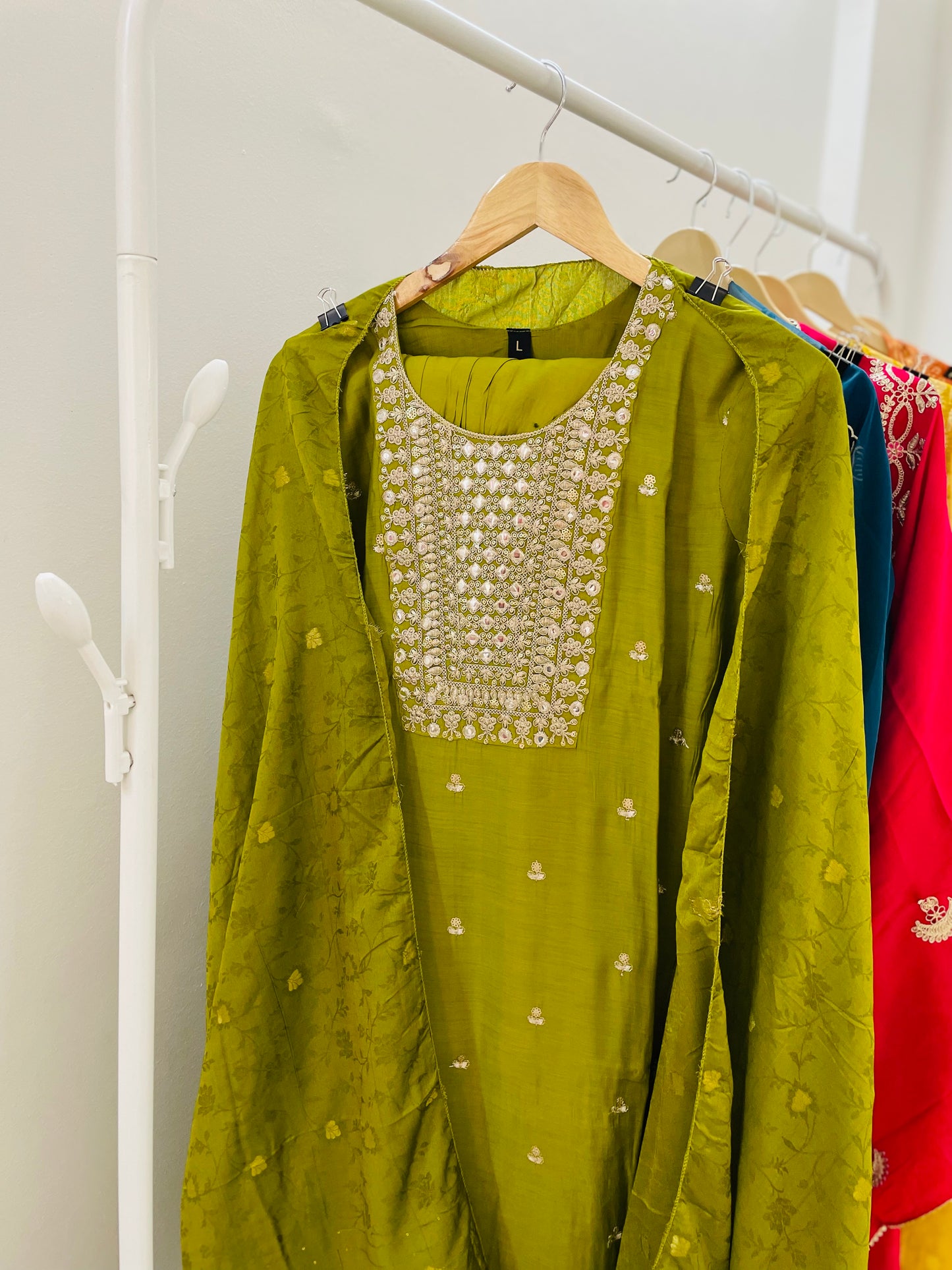 T049-Premium Mul Chanderi Kurti with pant and dupatta