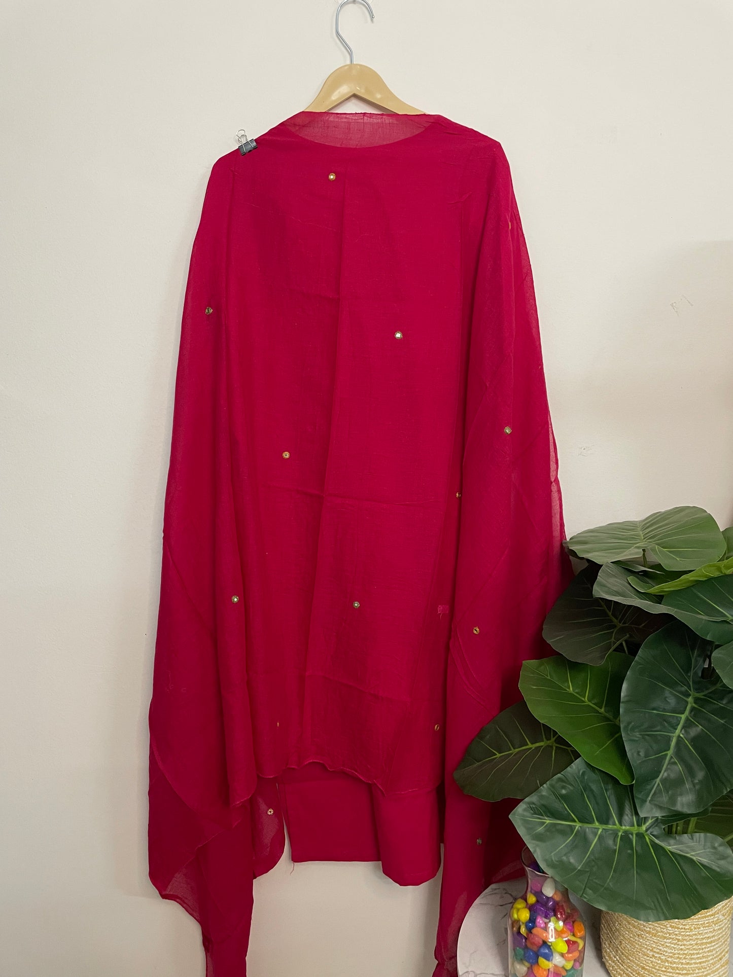 T073-Premium Pure cotton kurti with pant and dupatta