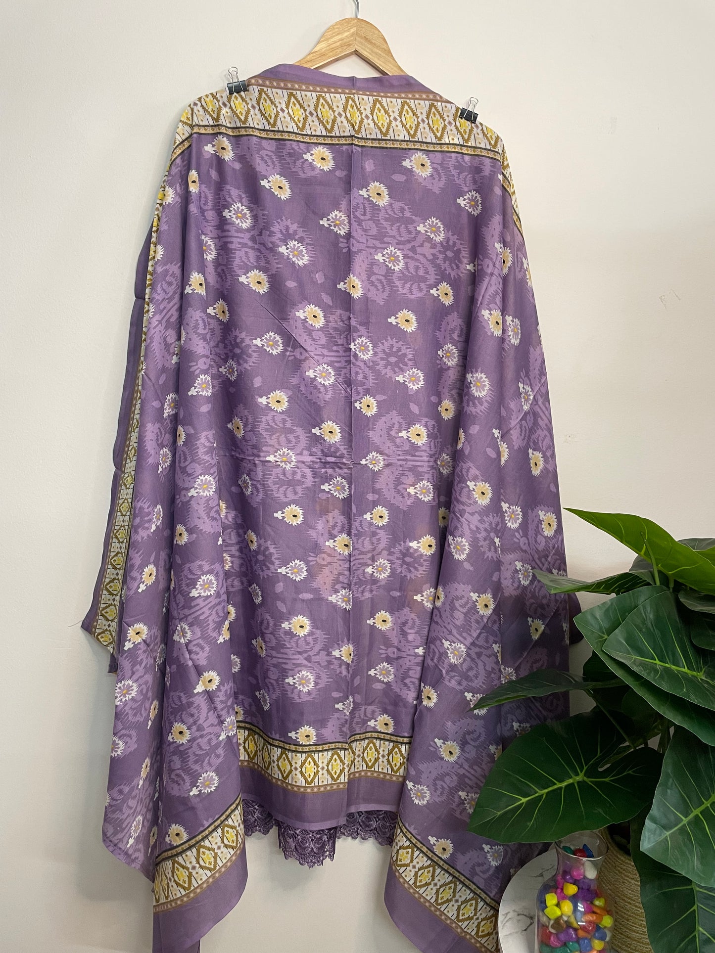T099- Premium Pure Cotton Straight Kurti with pant and dupatta
