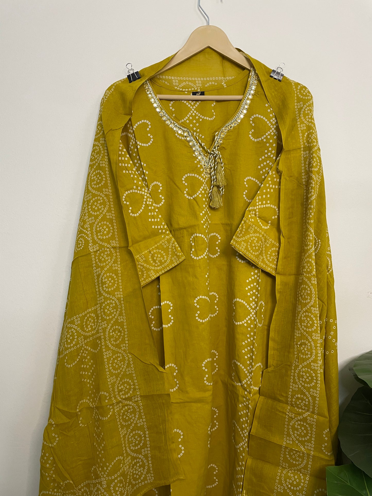 T079- Premium Pure cotton kurti with pant and dupatta