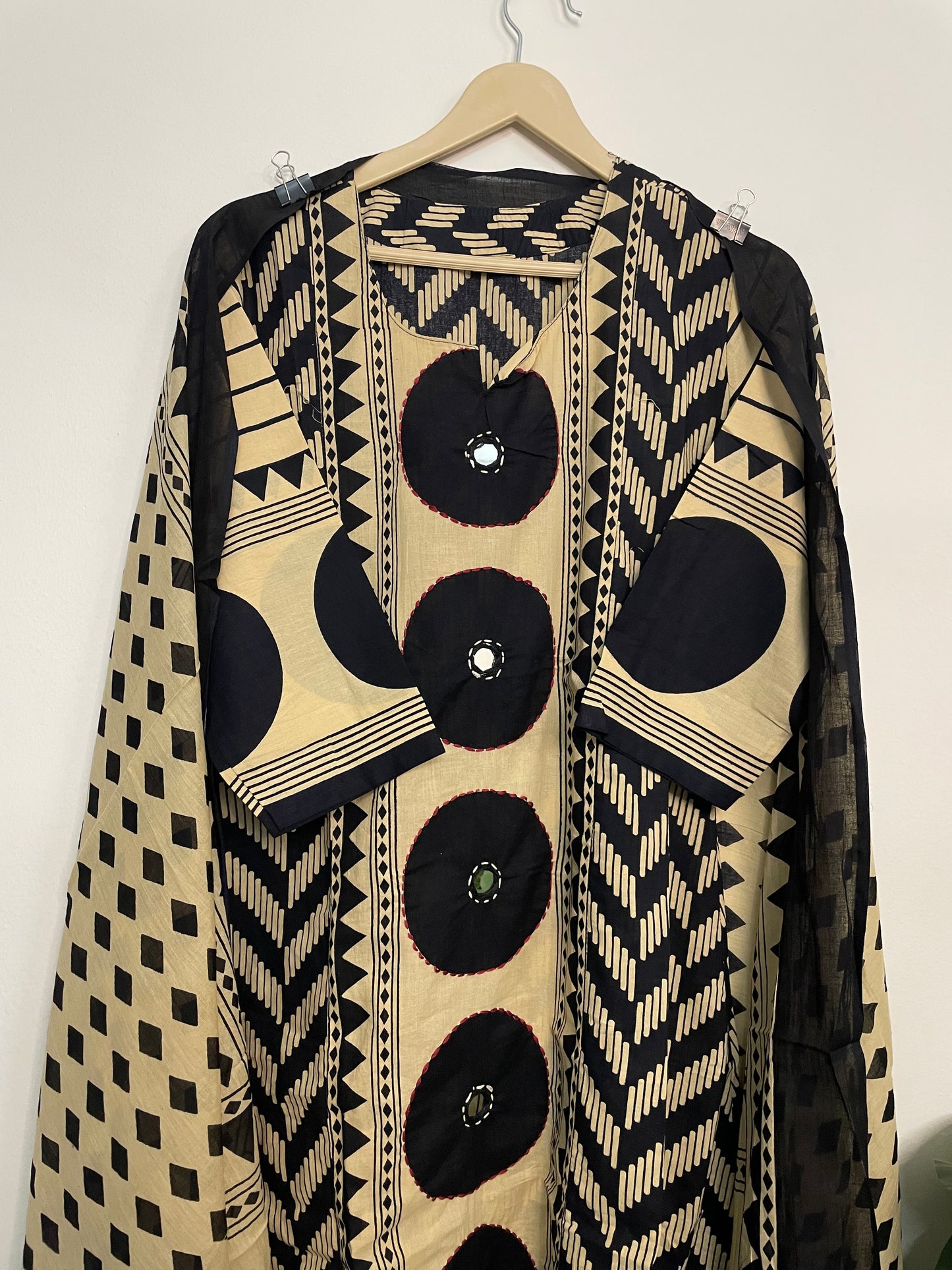 T083- Premium Pure cotton straight Kurti with pant and dupatta