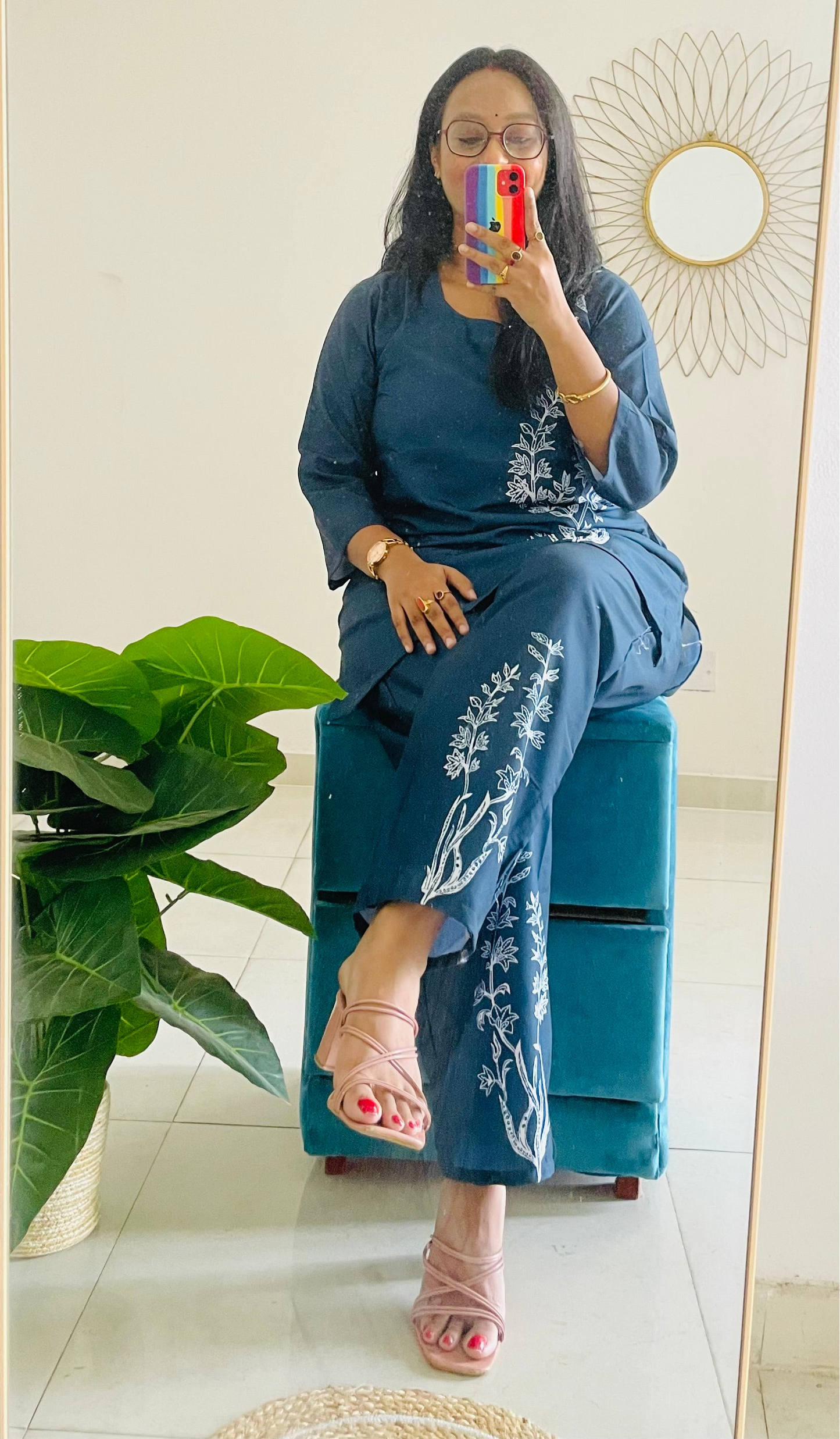 T036-MIDNIGHT LOOM PAINTED COTTON CO-ORD