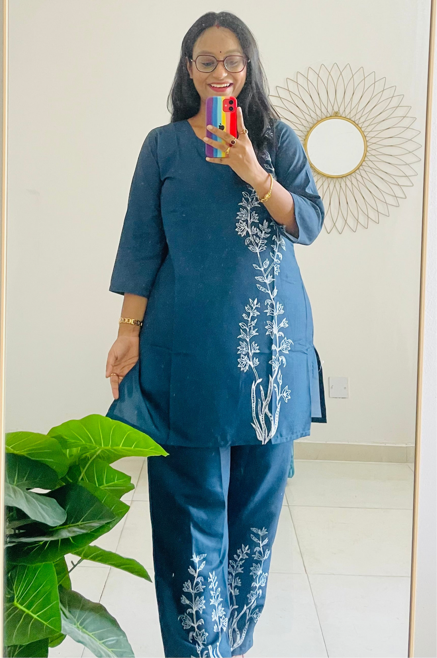 T036-MIDNIGHT LOOM PAINTED COTTON CO-ORD