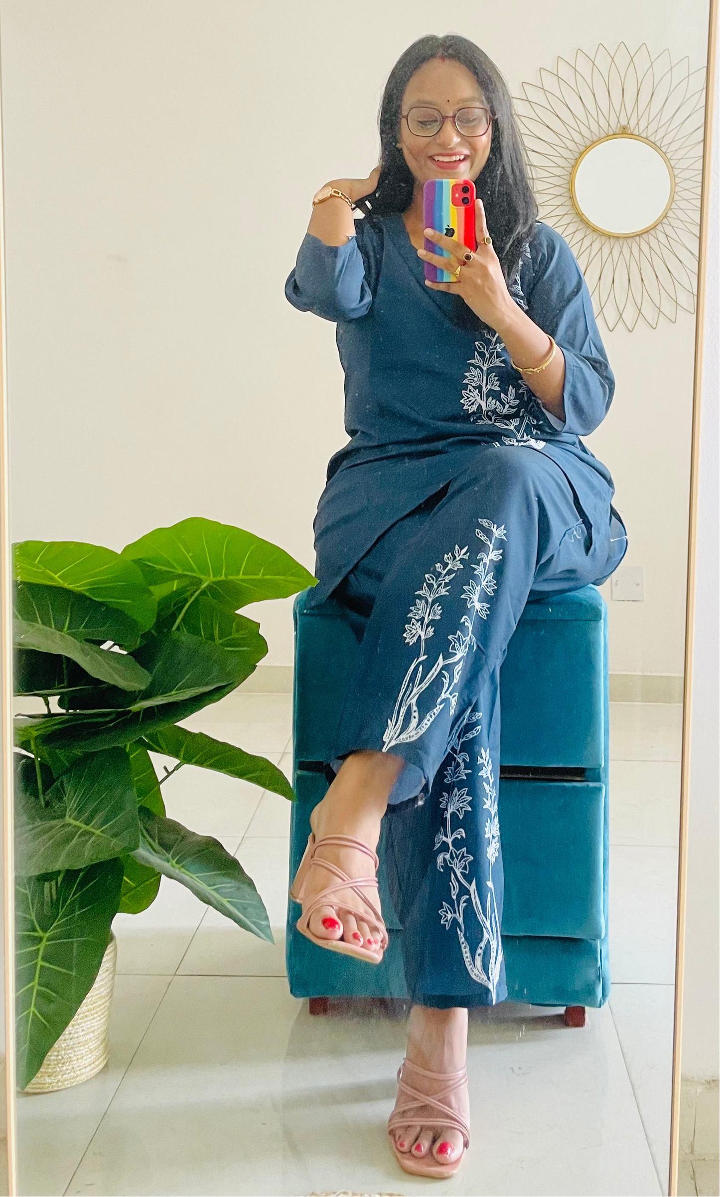 T036-MIDNIGHT LOOM PAINTED COTTON CO-ORD