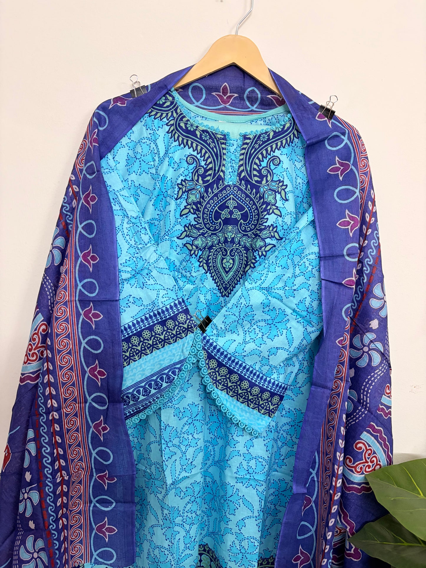 T119- Premium Pure Cotton pakistani three-piece suit set