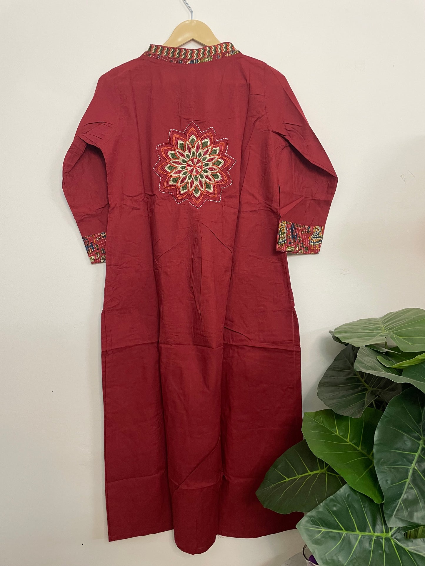T070-Premium Pure cotton kurti with pant and dupatta