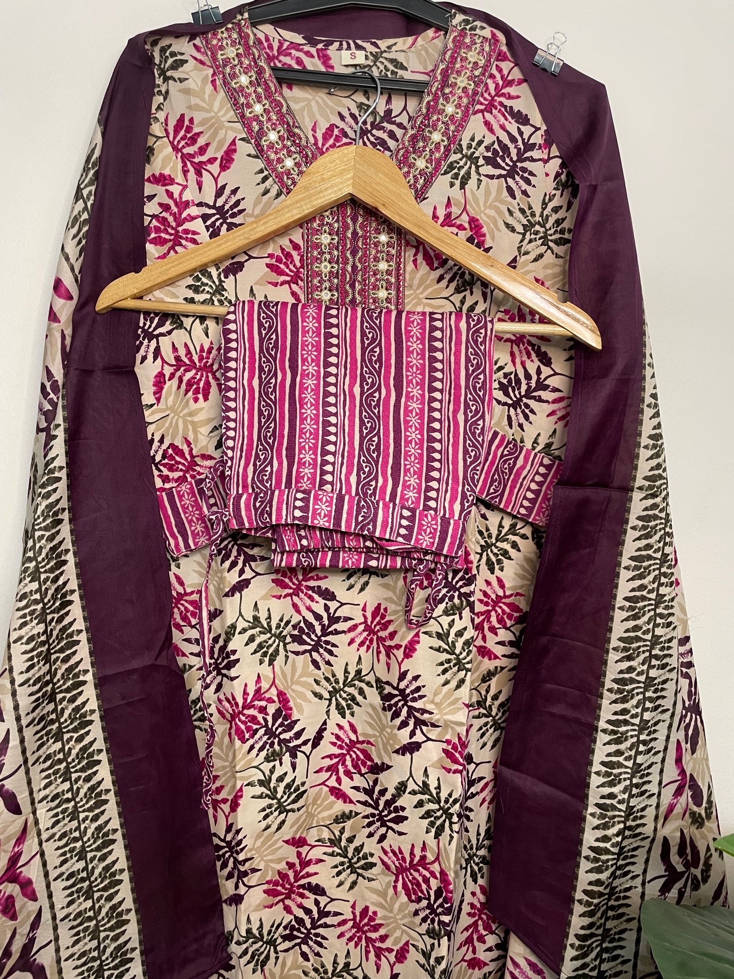 T100- Premium Pure Cotton kurti with pant and dupatta