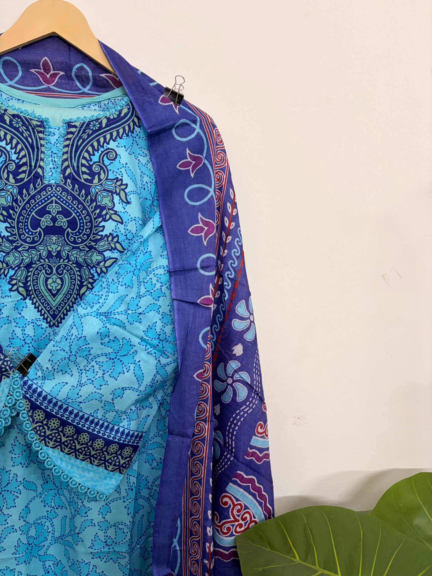 T119- Premium Pure Cotton pakistani three-piece suit set