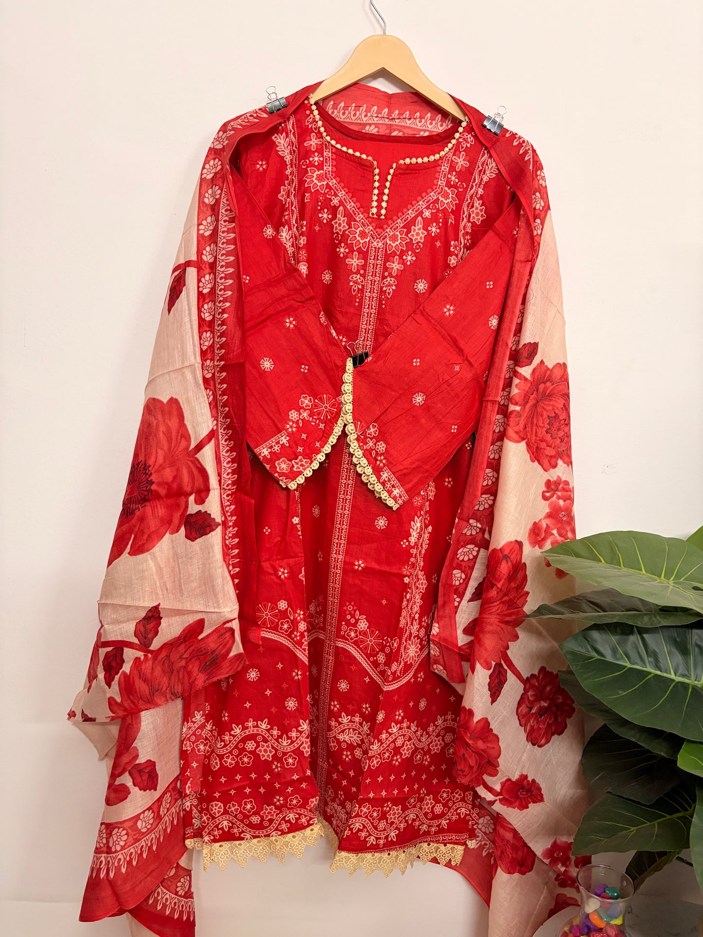 T121- Premium Pure Cotton Pakistani three-piece suit set