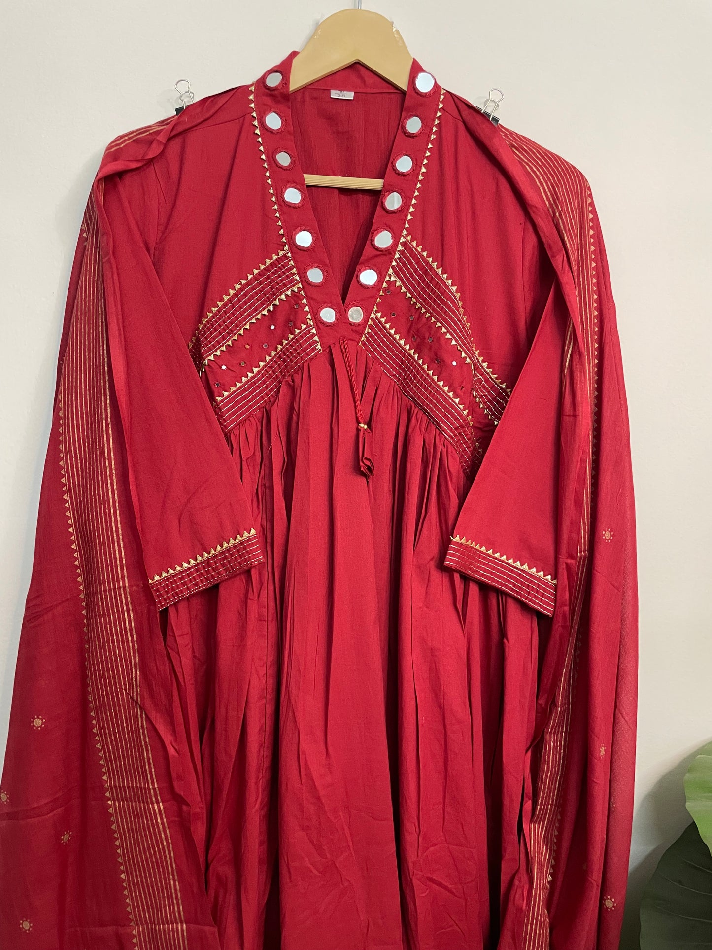 T089- Premium Pure Cotton kurti with pant and dupatta