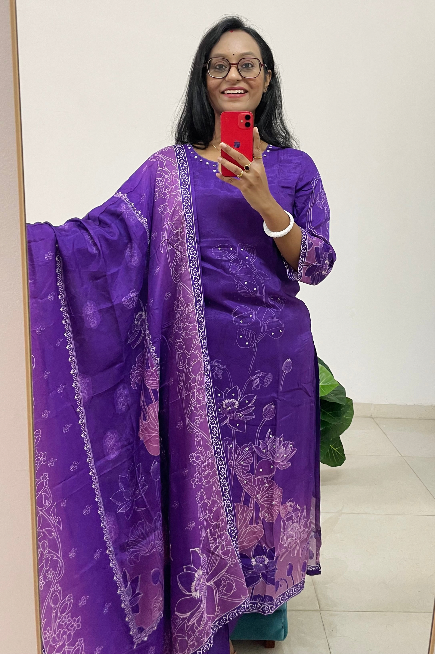 T013- Premium pure Muslin silk kurta set