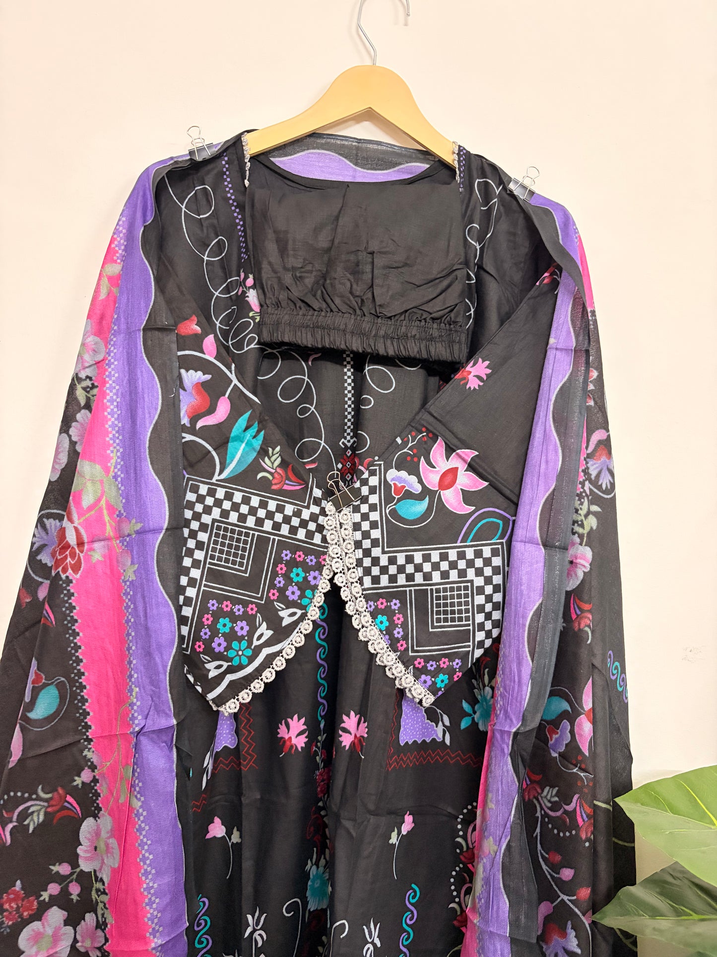T117- Premium Pure cotton Pakistani style three-piece suit