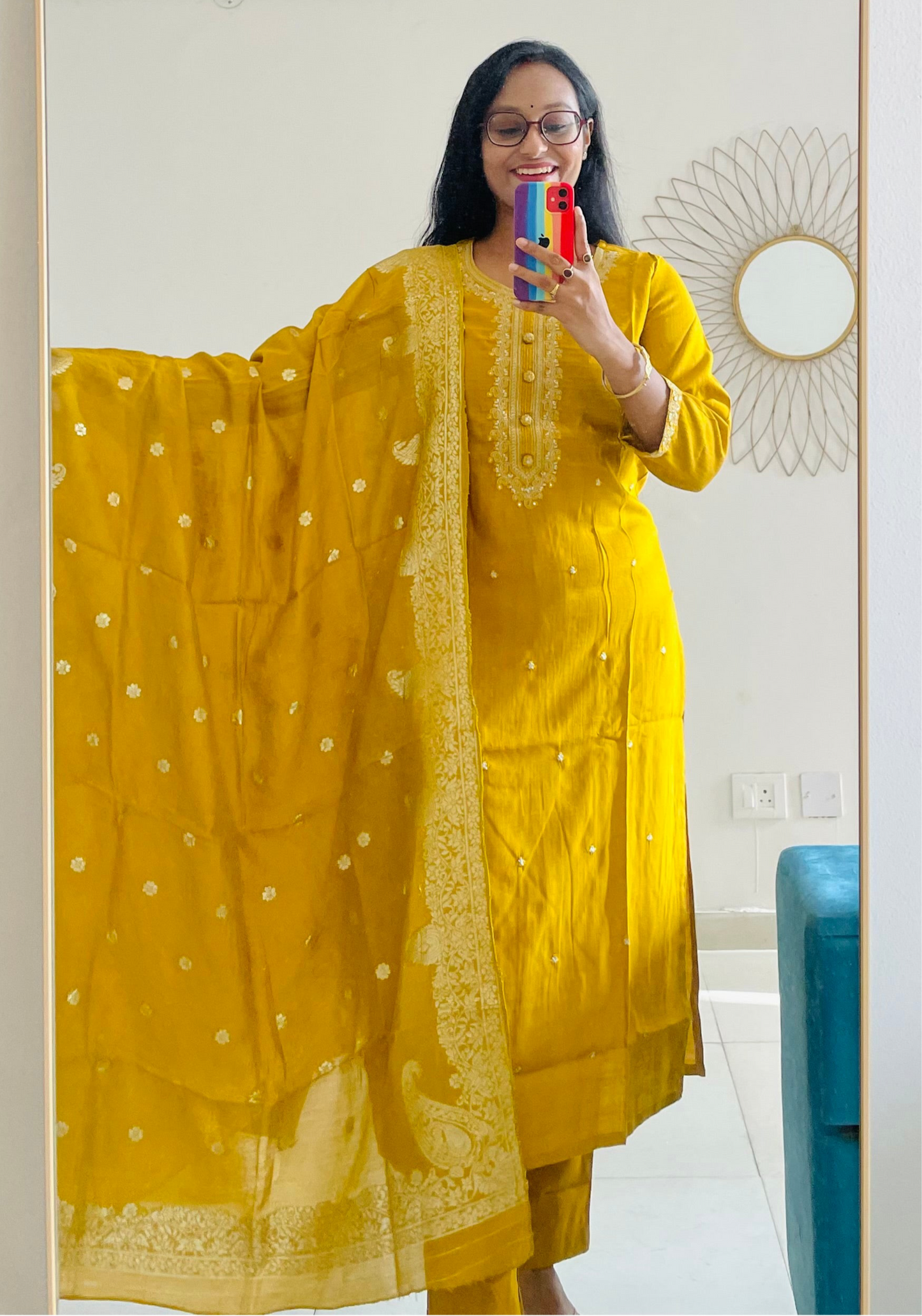 T023-GOLDEN HOUR WEAVE ROMAN SILK SUIT SET