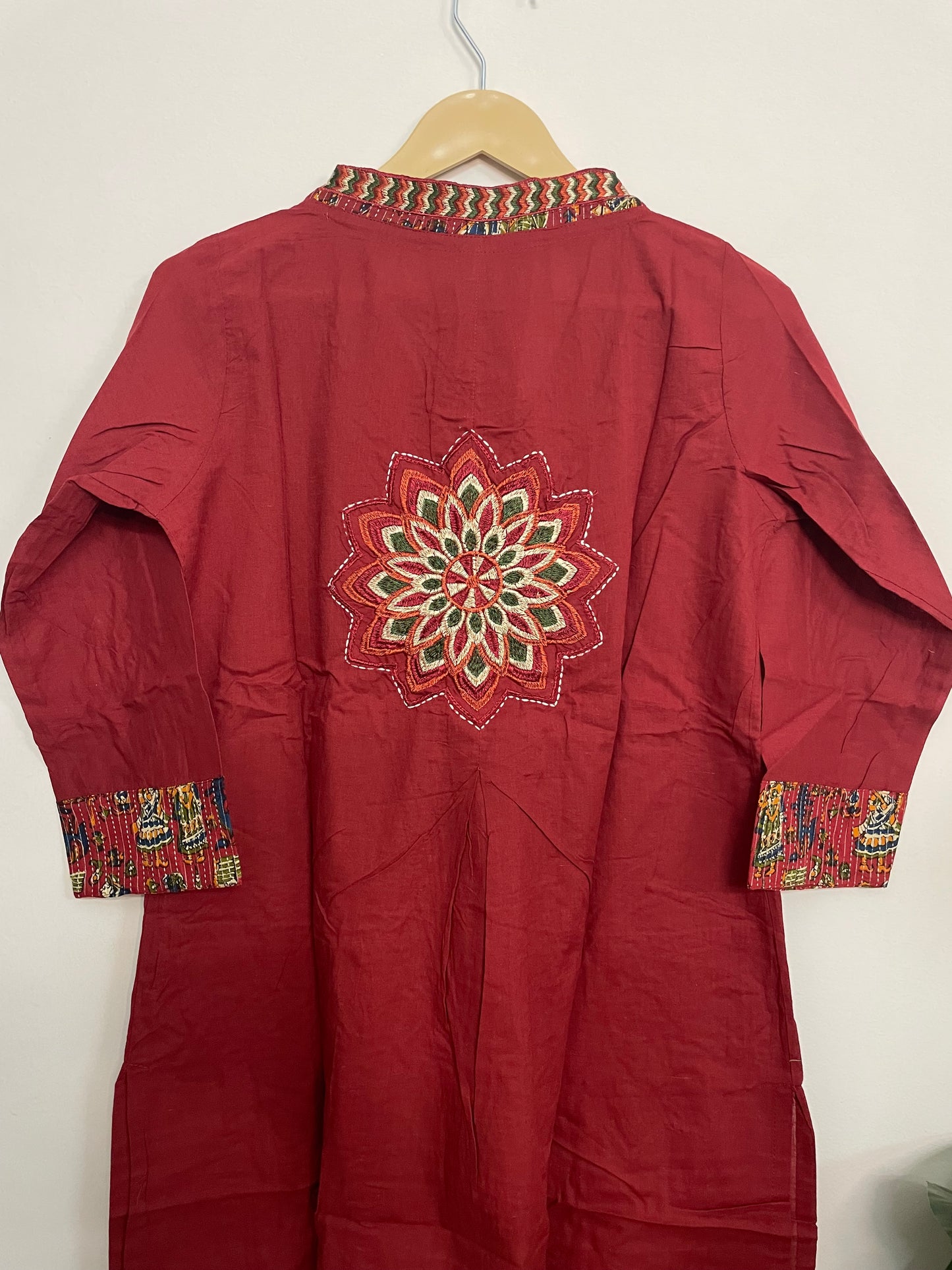 T070-Premium Pure cotton kurti with pant and dupatta
