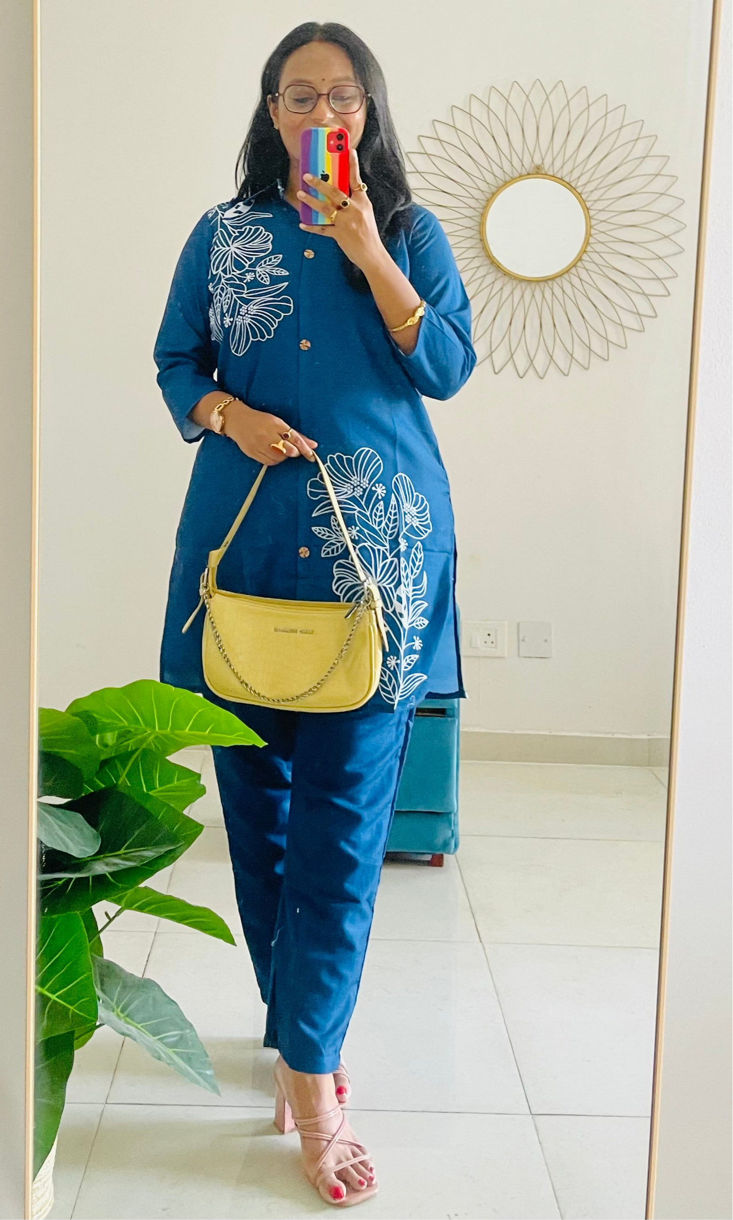 T034-NAVY MUSE PREMIUM COTTON CO-ORD