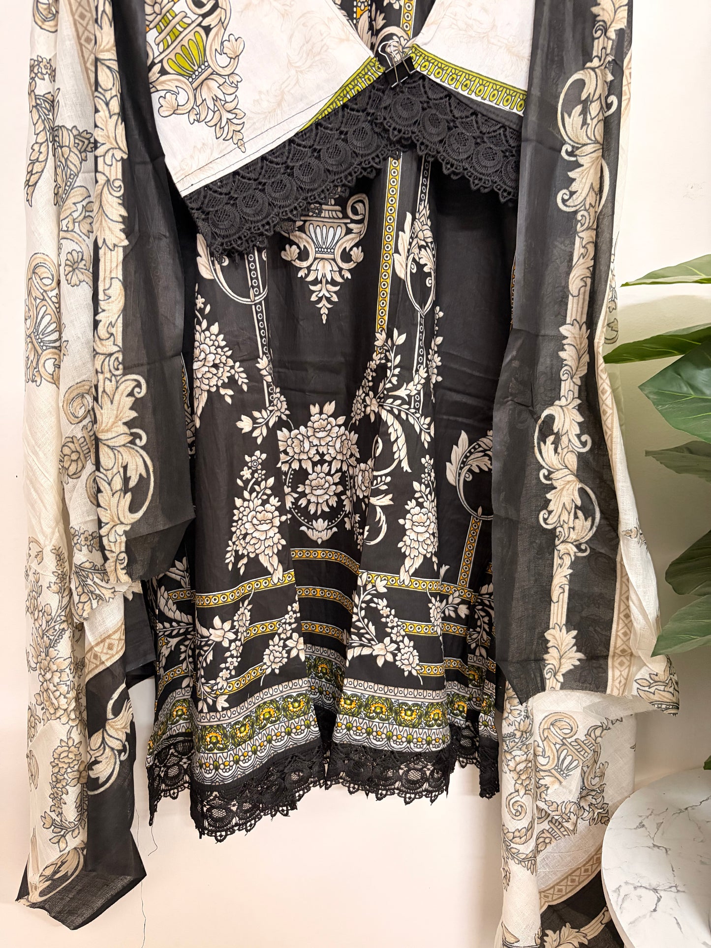 T125- Premium Pure Cotton Pakistani three-piece suit