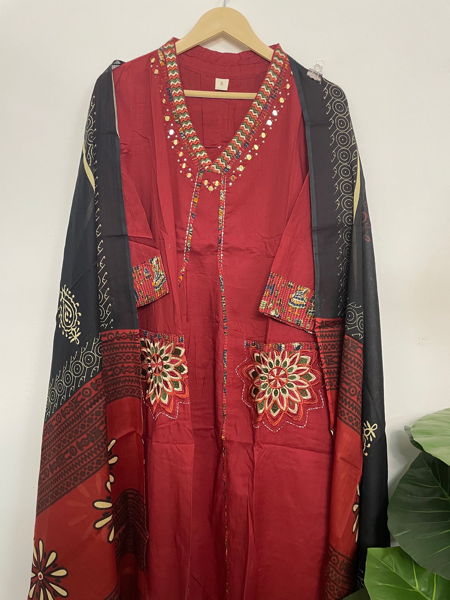 T070-Premium Pure cotton kurti with pant and dupatta