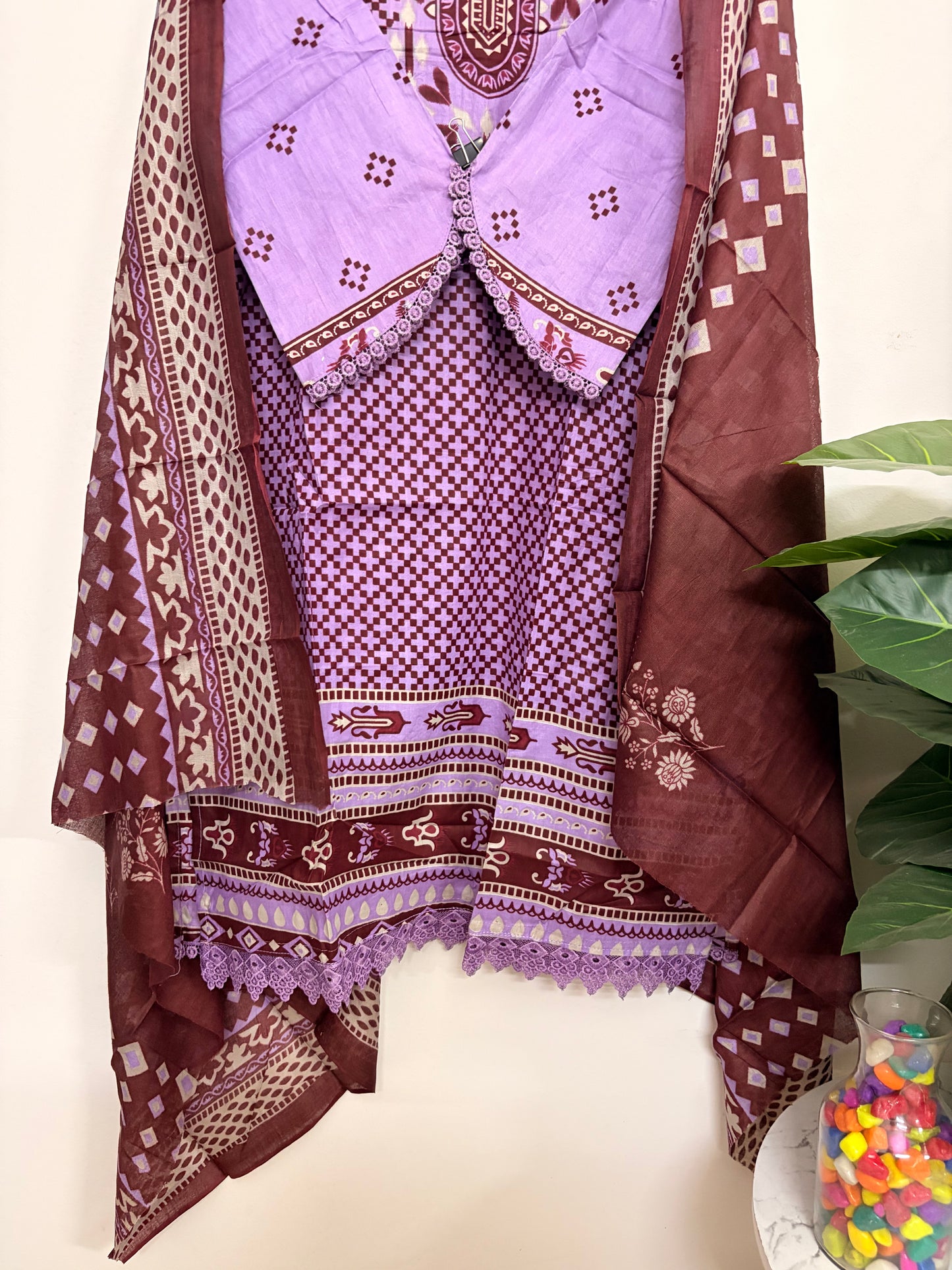T118- Premium Pure Cotton Pakistani three-piece suit set