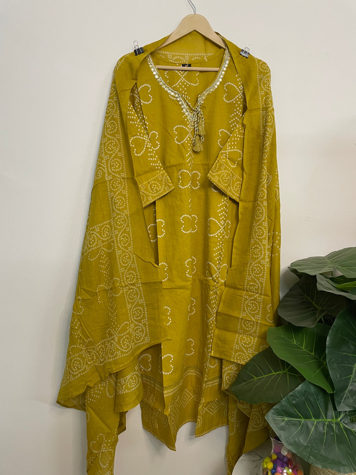 T079- Premium Pure cotton kurti with pant and dupatta