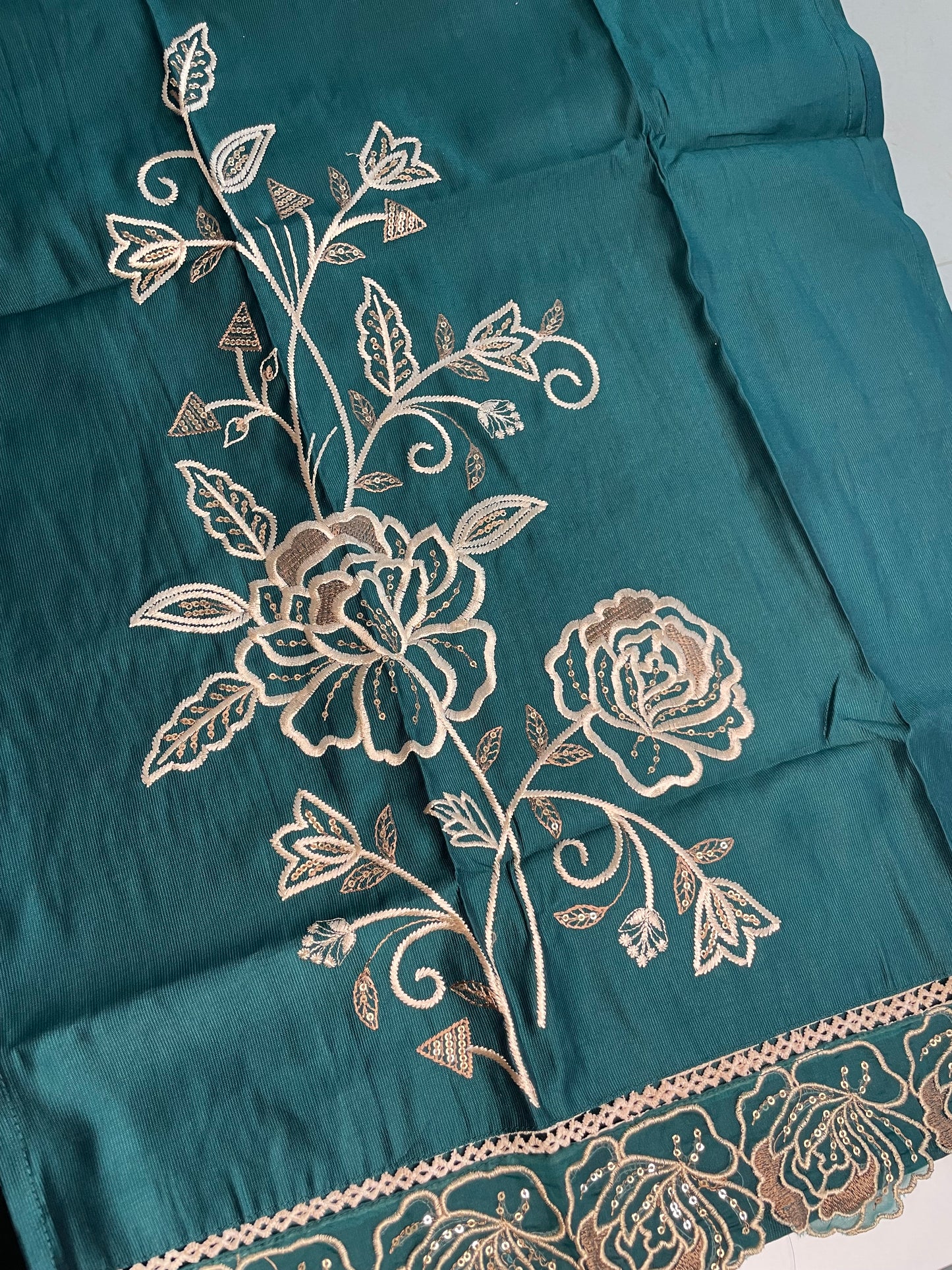 T062-Premium Pure gadwal silk kurti with pant and dupatta