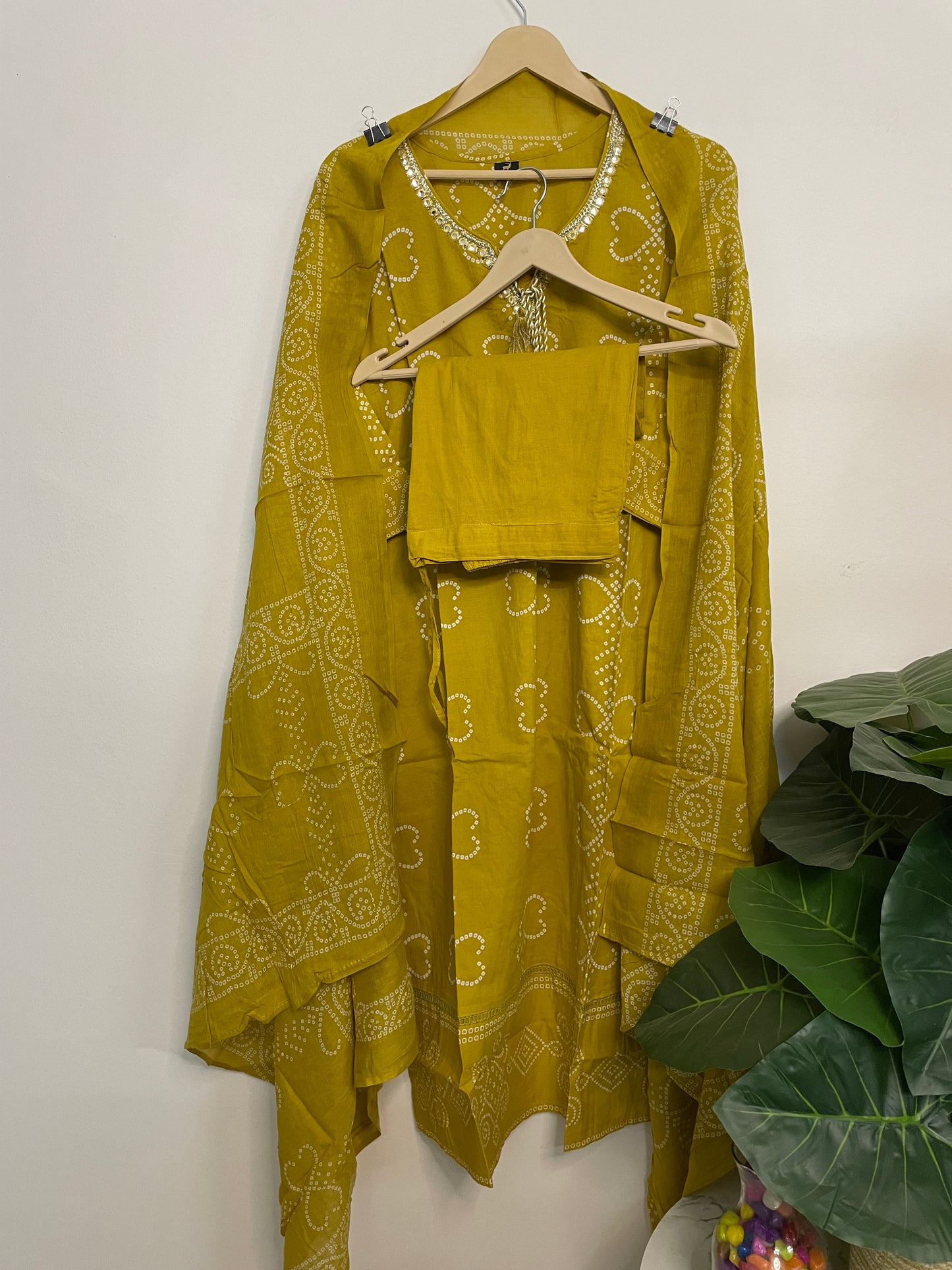 T079- Premium Pure cotton kurti with pant and dupatta