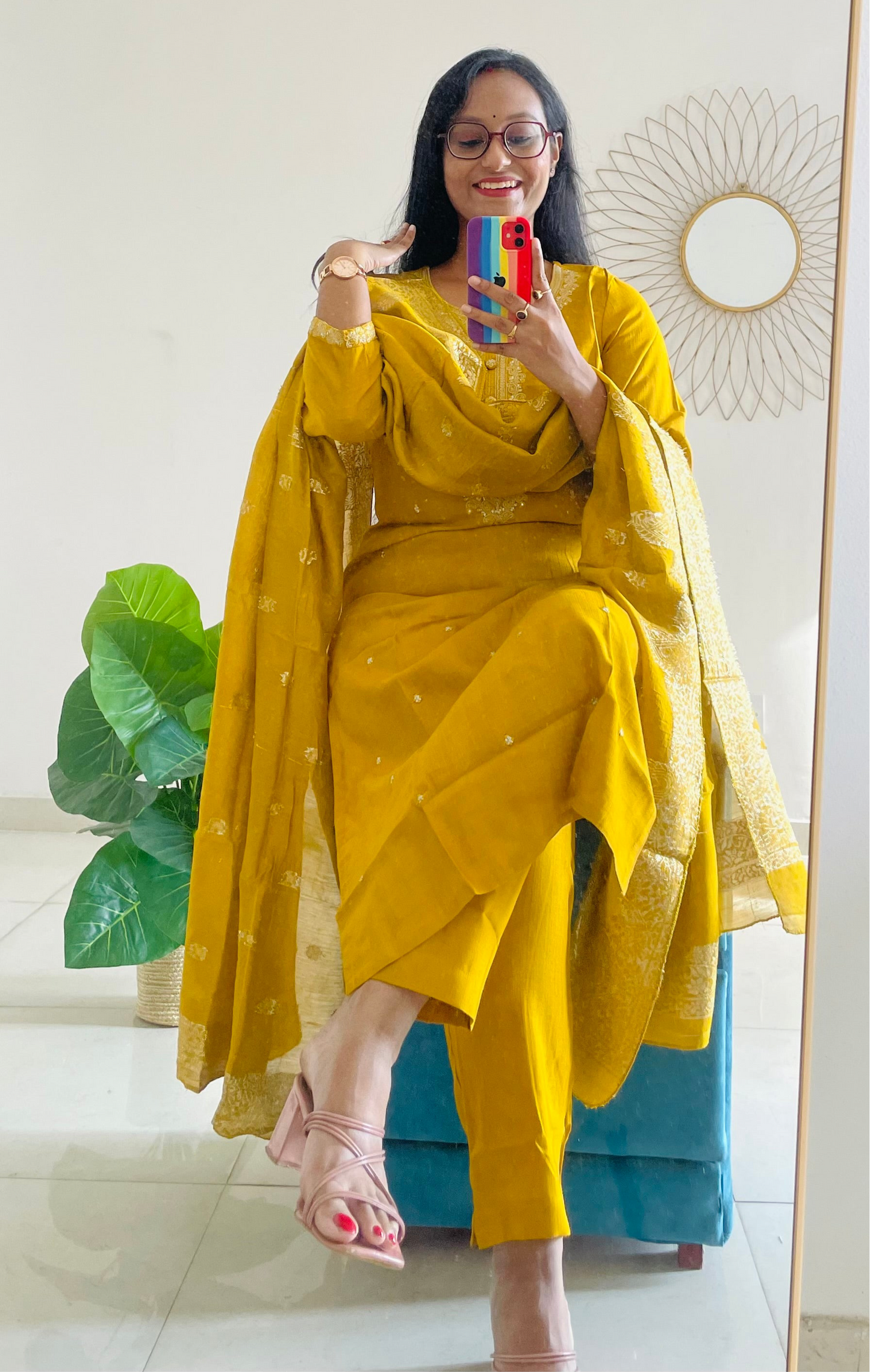 T023-GOLDEN HOUR WEAVE ROMAN SILK SUIT SET