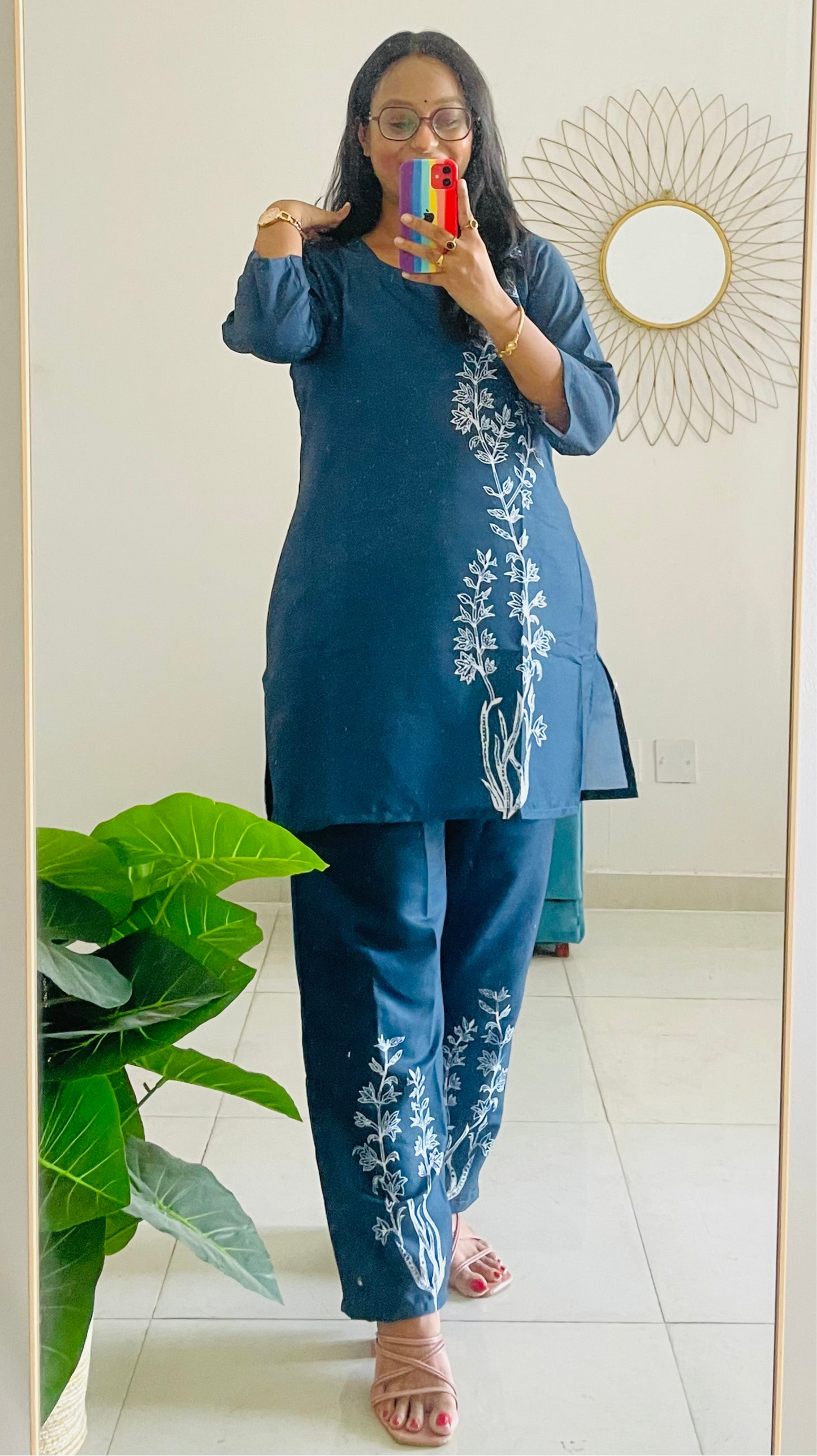 T036-MIDNIGHT LOOM PAINTED COTTON CO-ORD