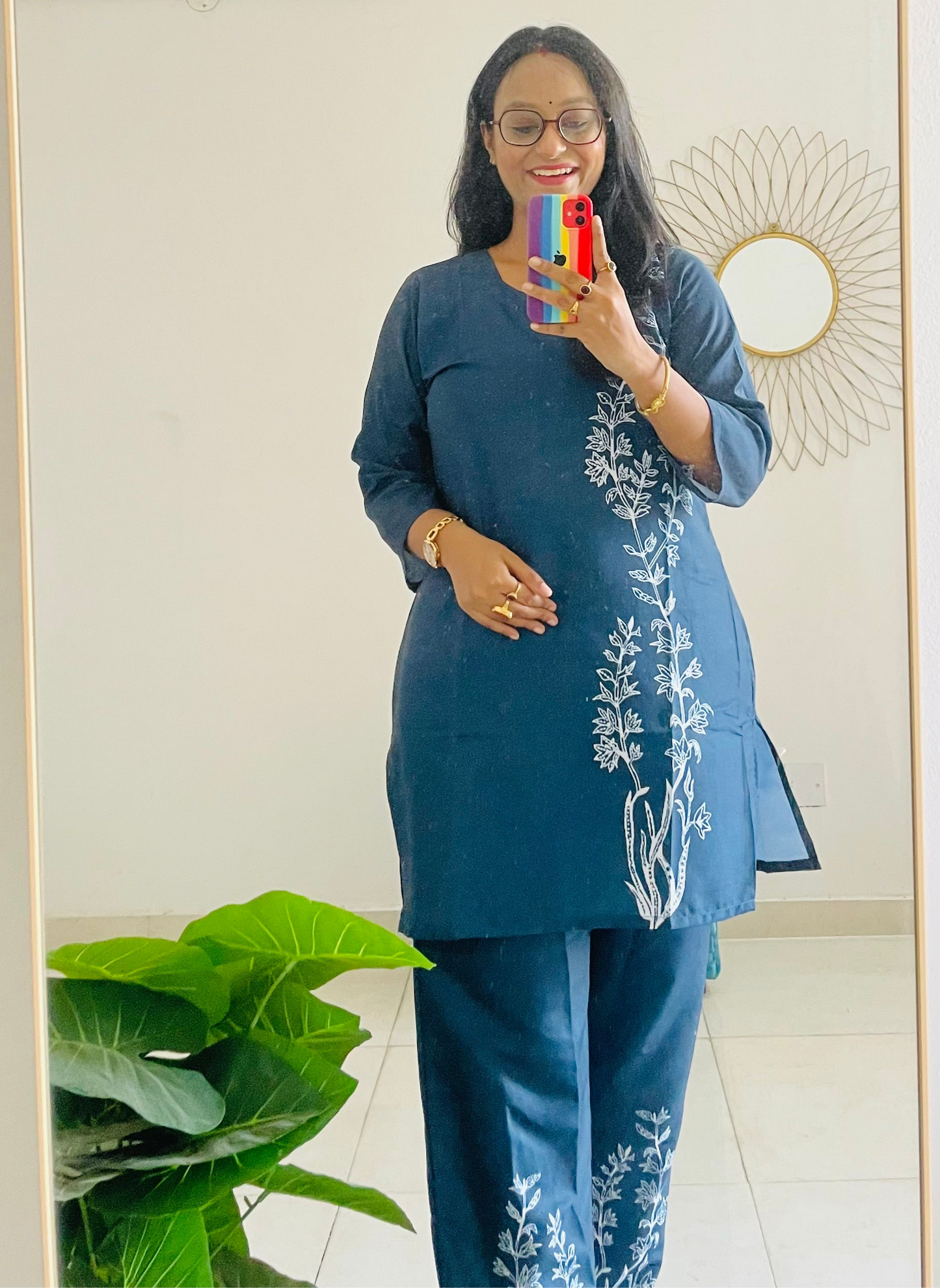 T036-MIDNIGHT LOOM PAINTED COTTON CO-ORD