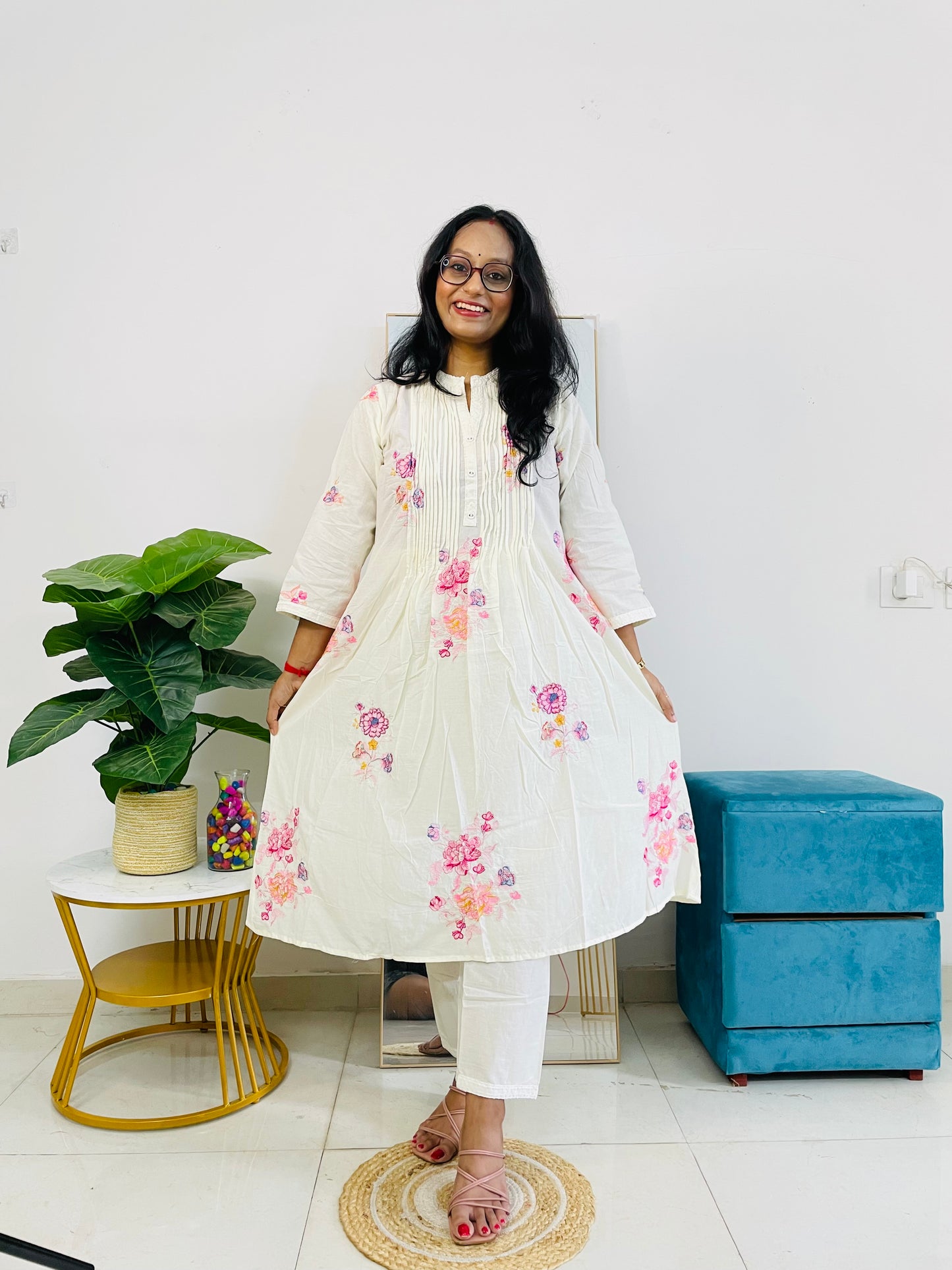 T044-Premium Pure Mul cotton co-ord set