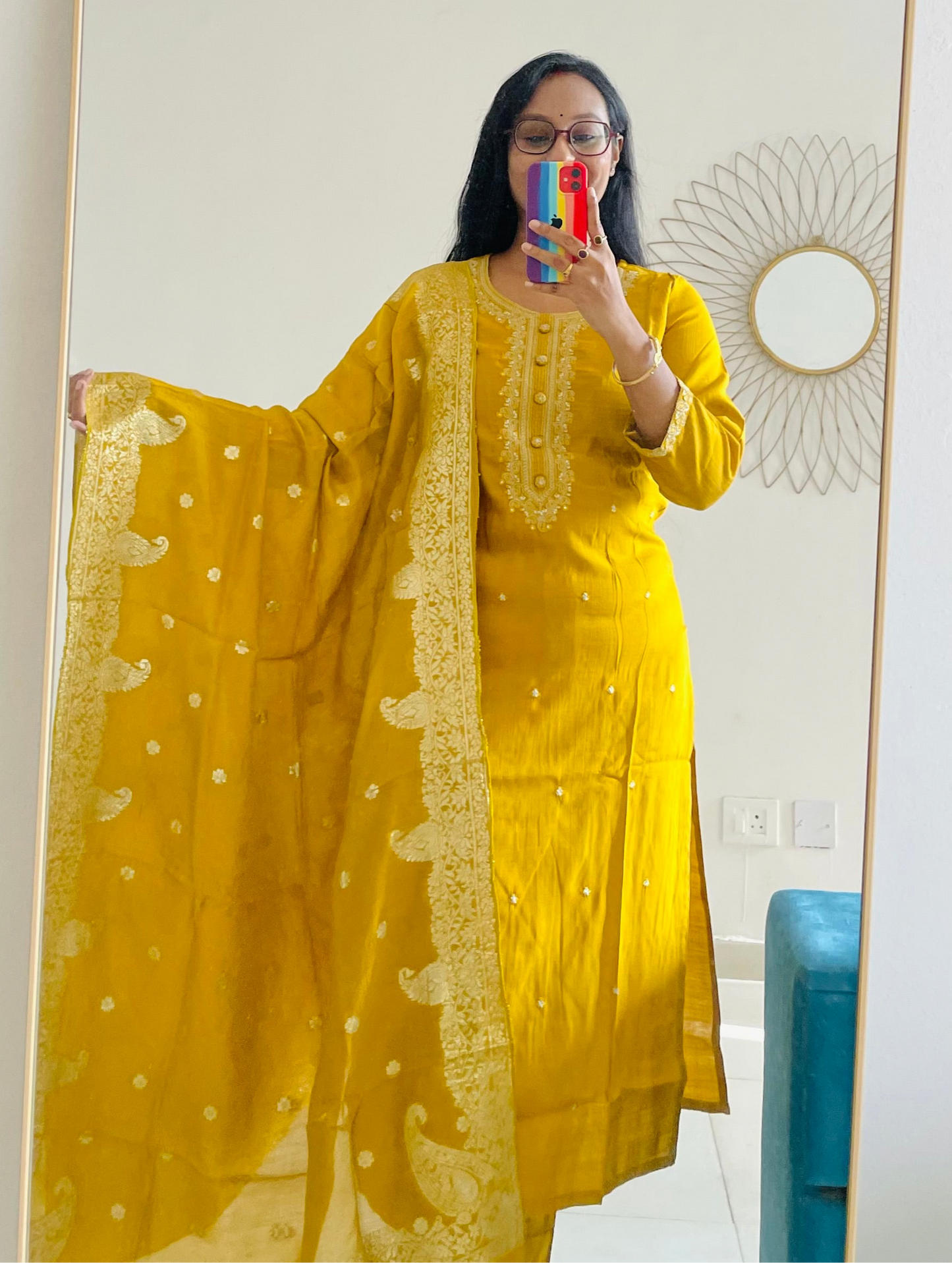 T023-GOLDEN HOUR WEAVE ROMAN SILK SUIT SET