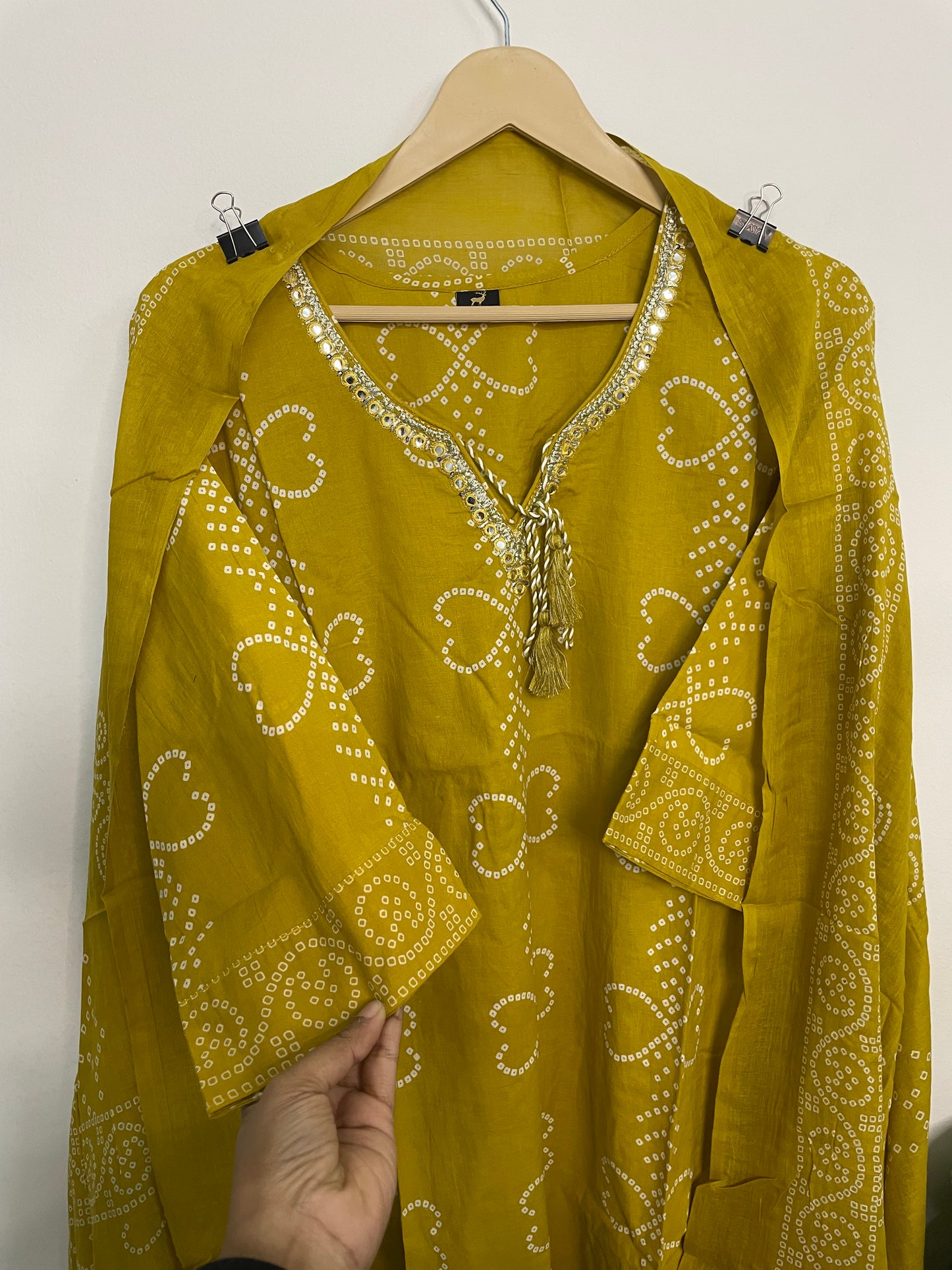 T079- Premium Pure cotton kurti with pant and dupatta