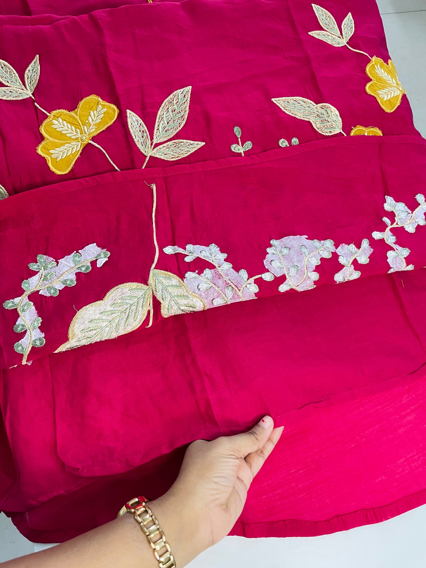 T052-Premium Mul Chanderi A-line Kurti with pant and dupatta