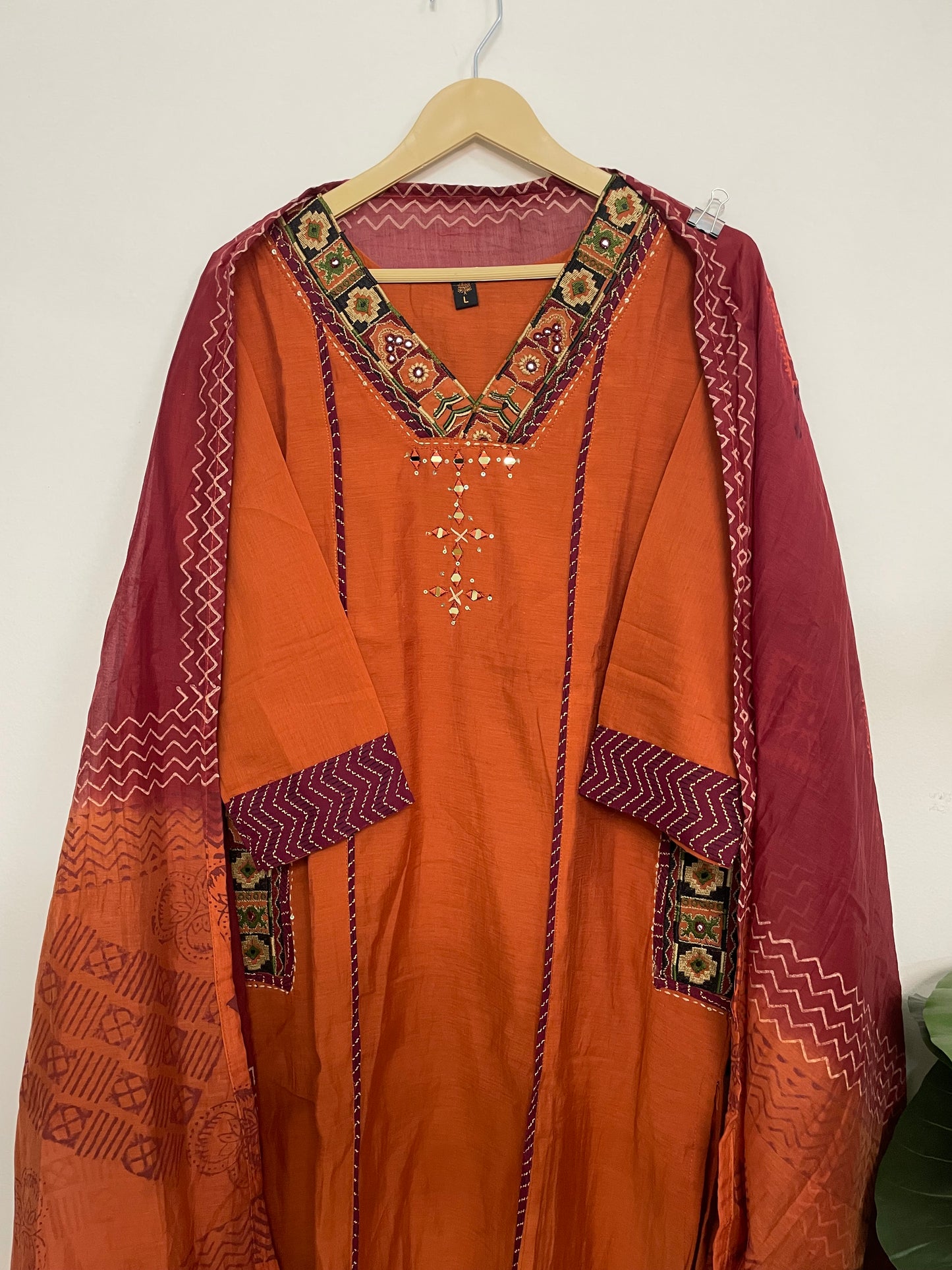 T068-Premium Pure cotton kurti with pant and dupatta