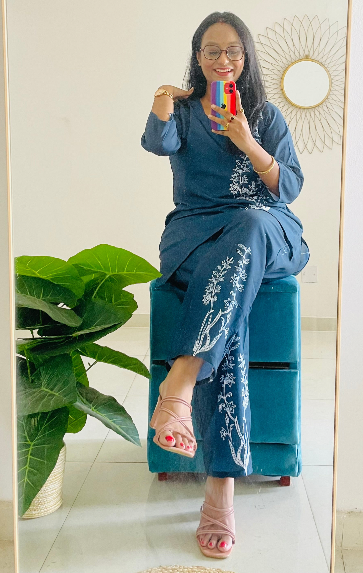 T036-MIDNIGHT LOOM PAINTED COTTON CO-ORD