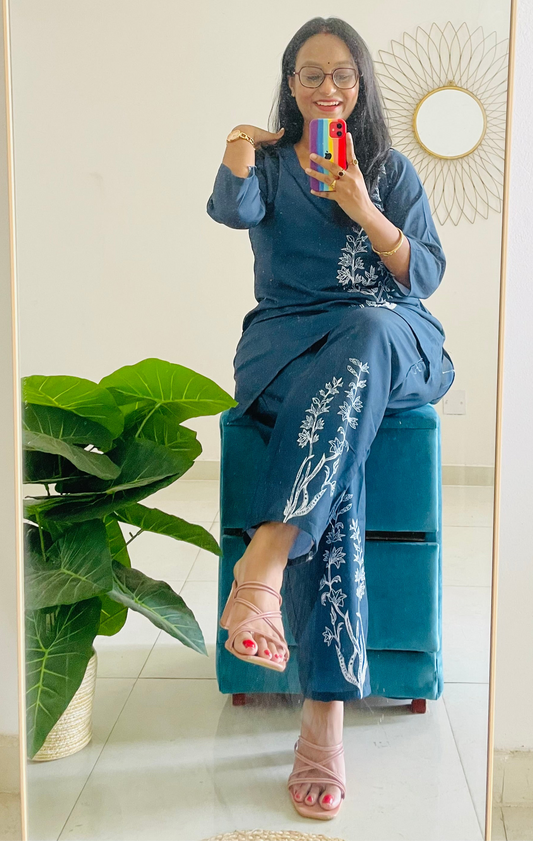 T036-MIDNIGHT LOOM PAINTED COTTON CO-ORD