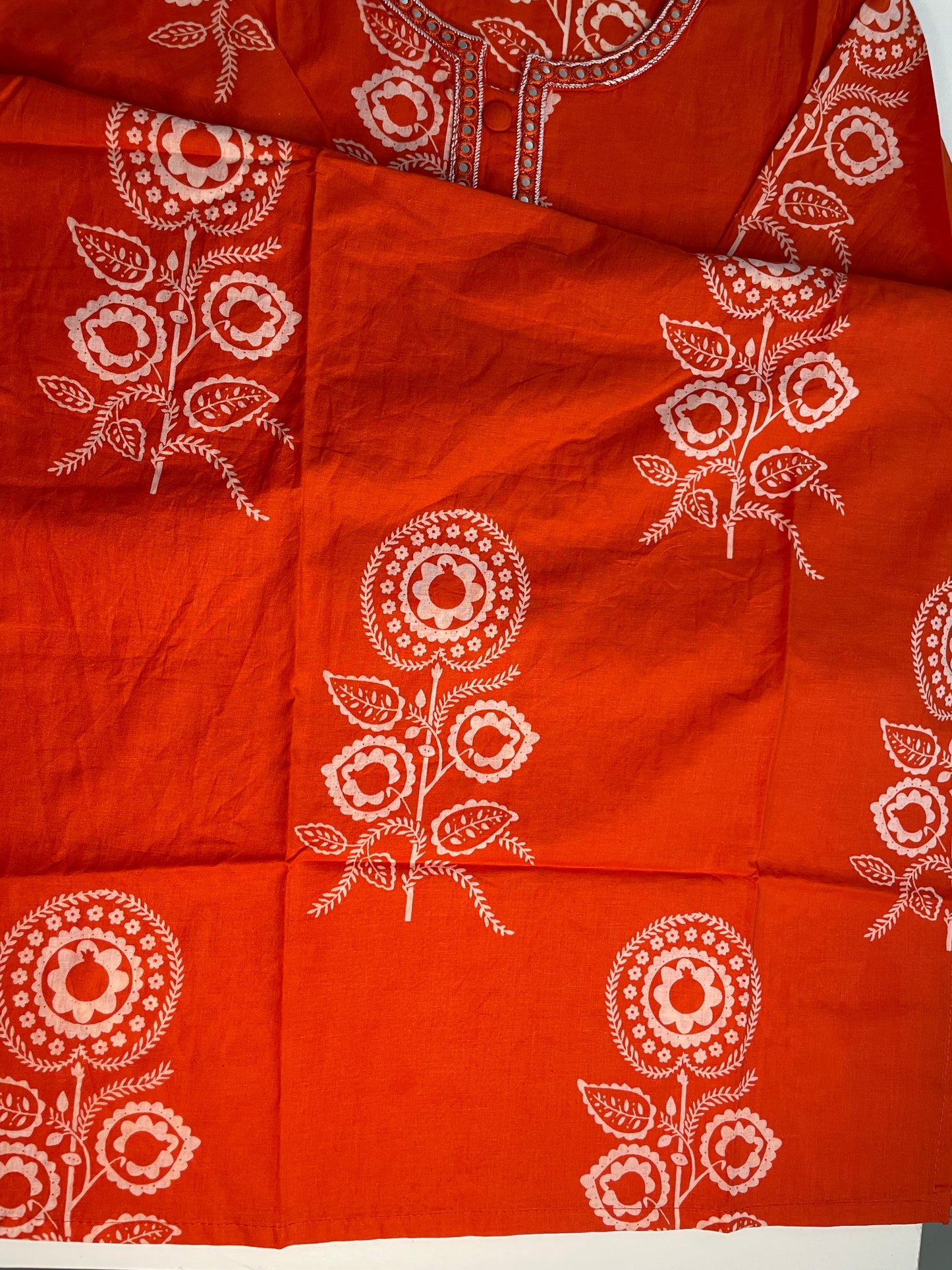 T065-Premium Pure cotton kurti with pant and dupatta