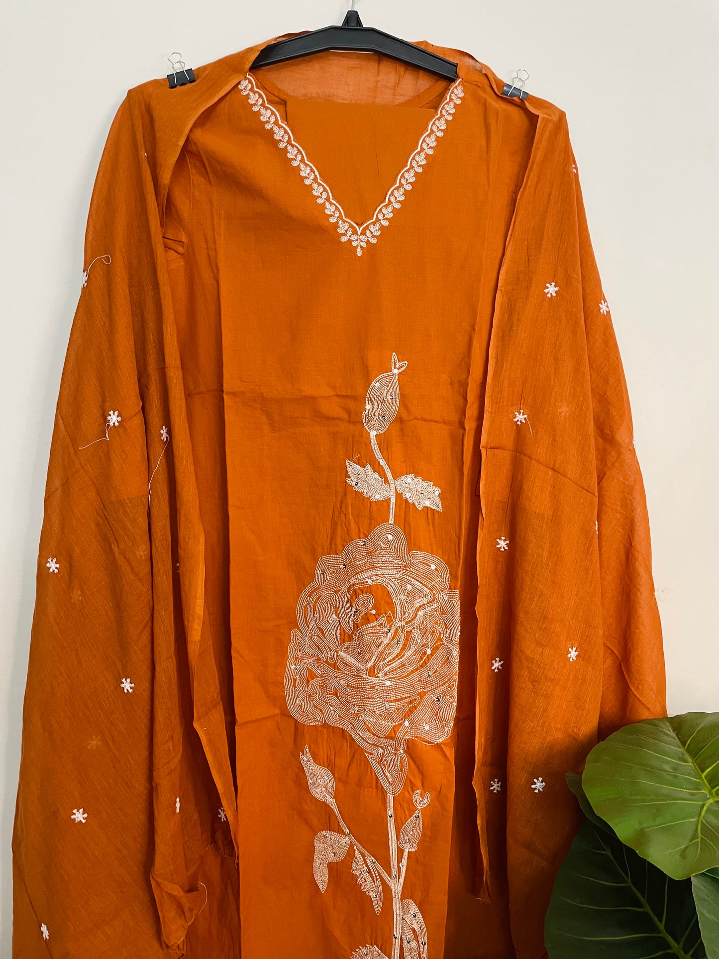 T066-Premium Pure cotton kurti with pant and dupatta