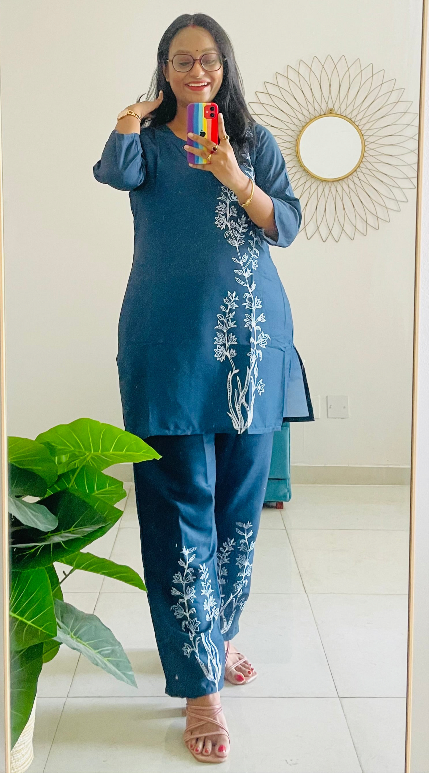 T036-MIDNIGHT LOOM PAINTED COTTON CO-ORD