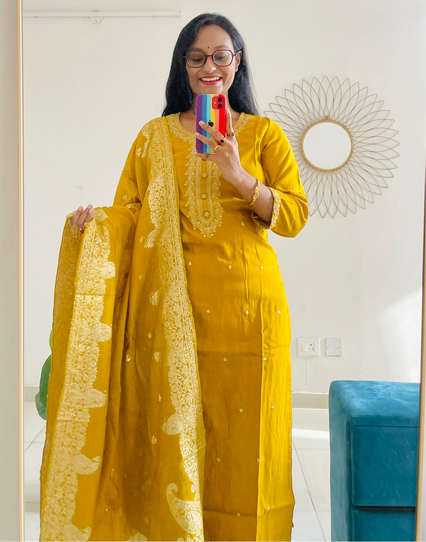 T023-GOLDEN HOUR WEAVE ROMAN SILK SUIT SET