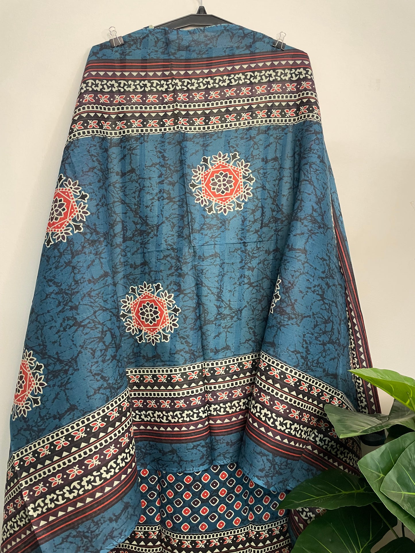 T098- Premium Pure Cotton Straight Kurti with pant and dupatta