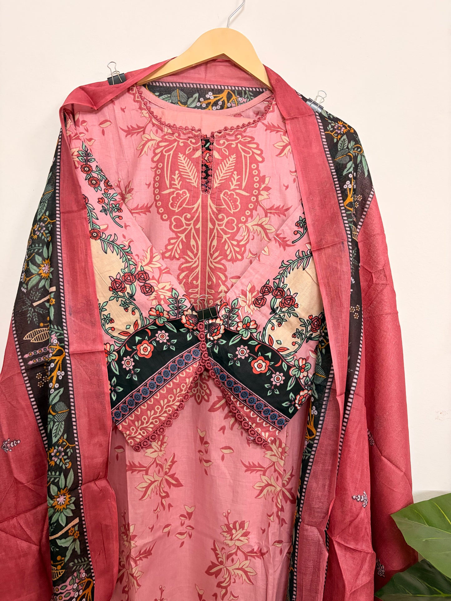 T122- Premium Pure Cotton Pakistani three-piece suit set