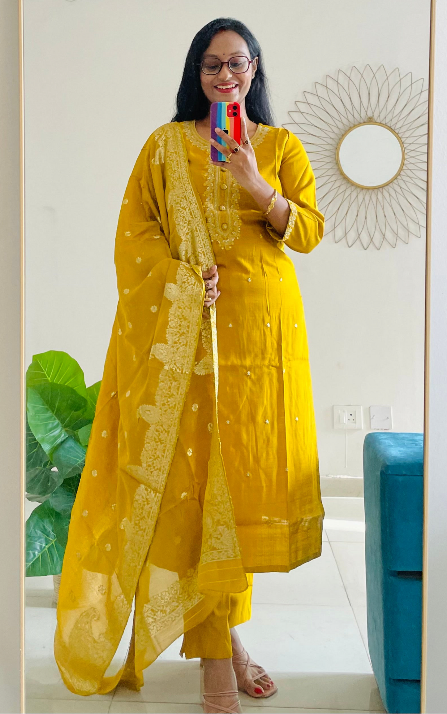 T023-GOLDEN HOUR WEAVE ROMAN SILK SUIT SET