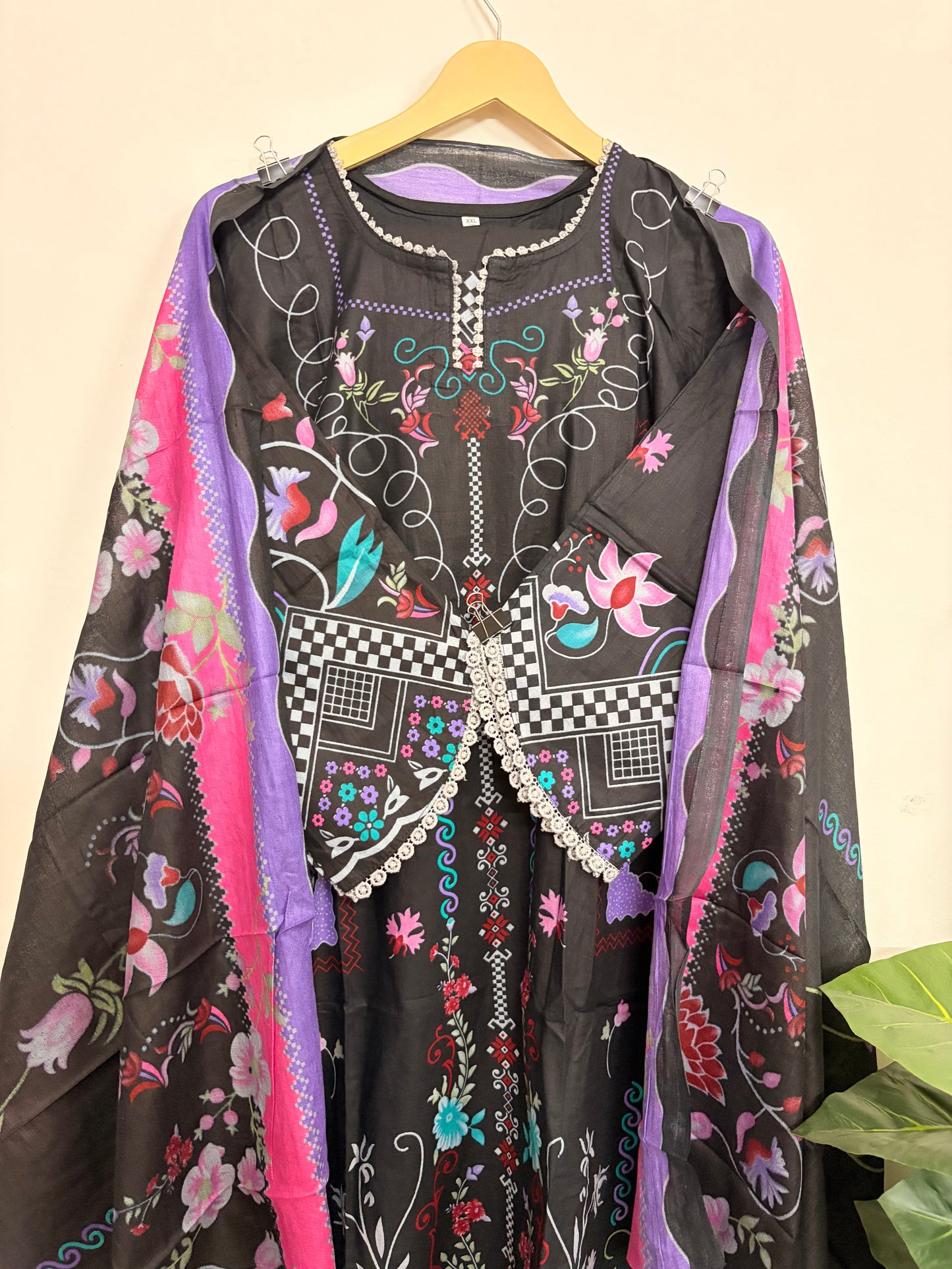 T117- Premium Pure cotton Pakistani style three-piece suit