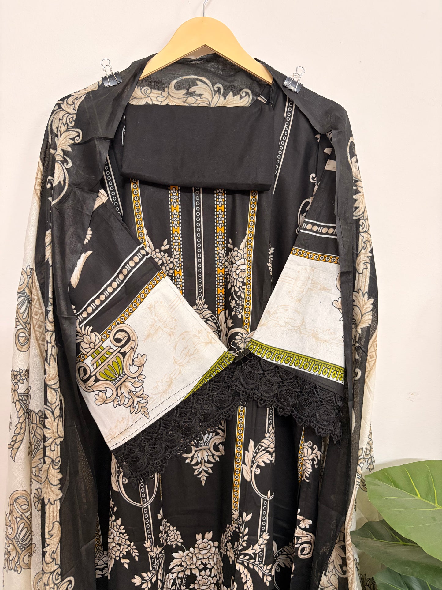 T125- Premium Pure Cotton Pakistani three-piece suit