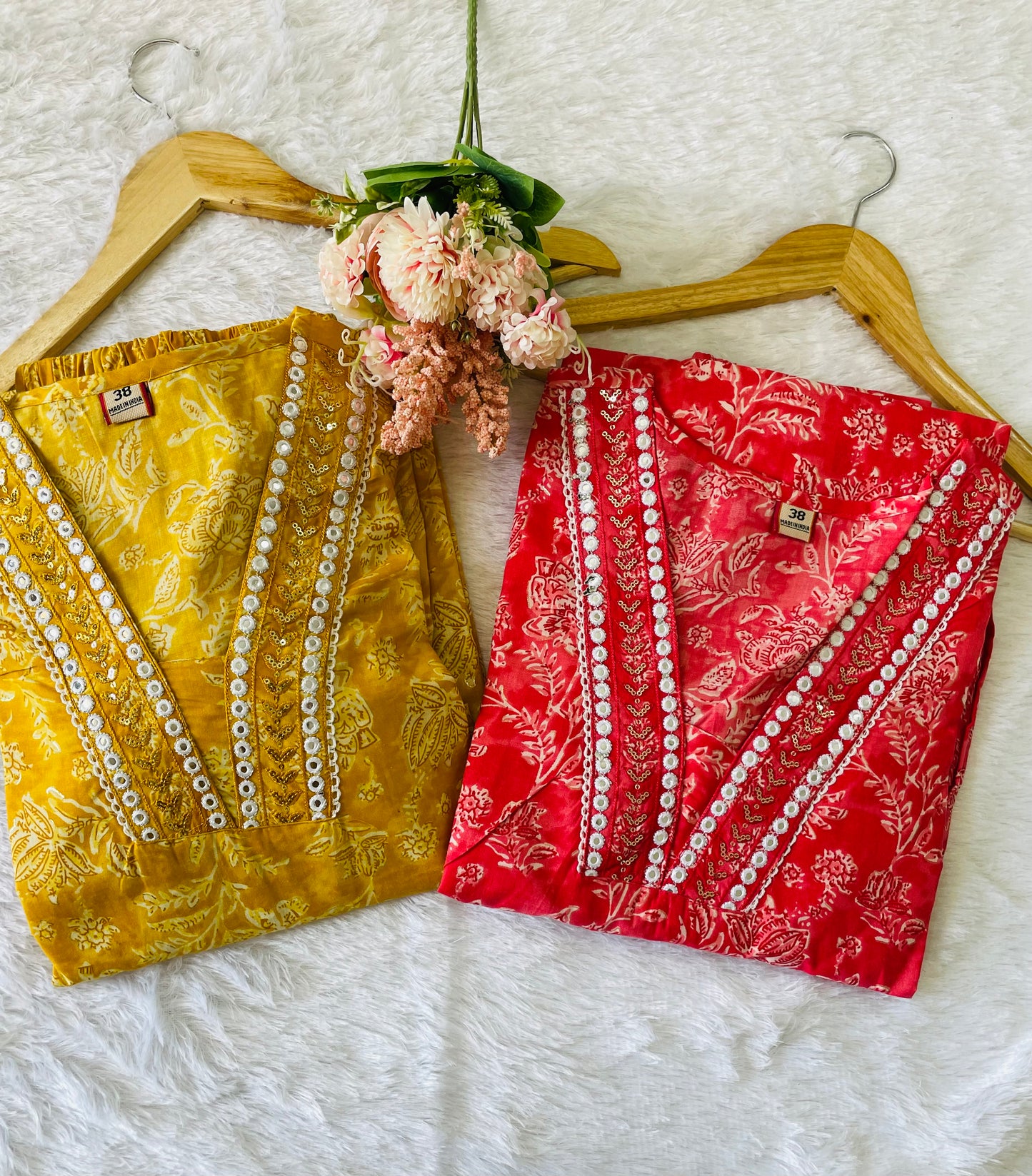 T015- Premium Pure cotton kurti with pant and dupatta