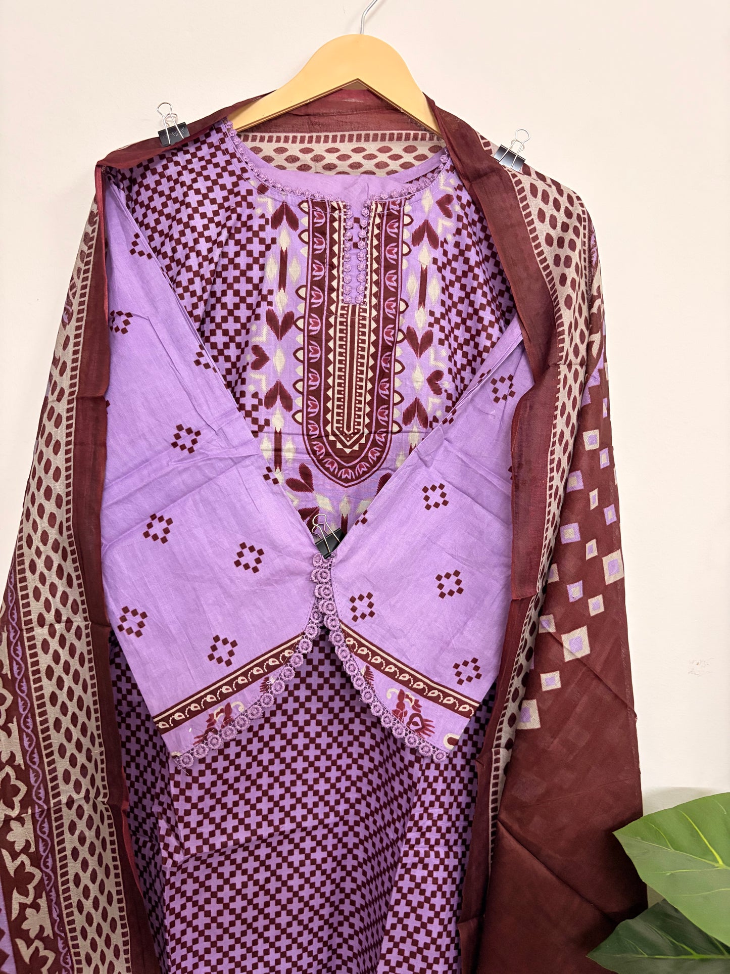 T118- Premium Pure Cotton Pakistani three-piece suit set