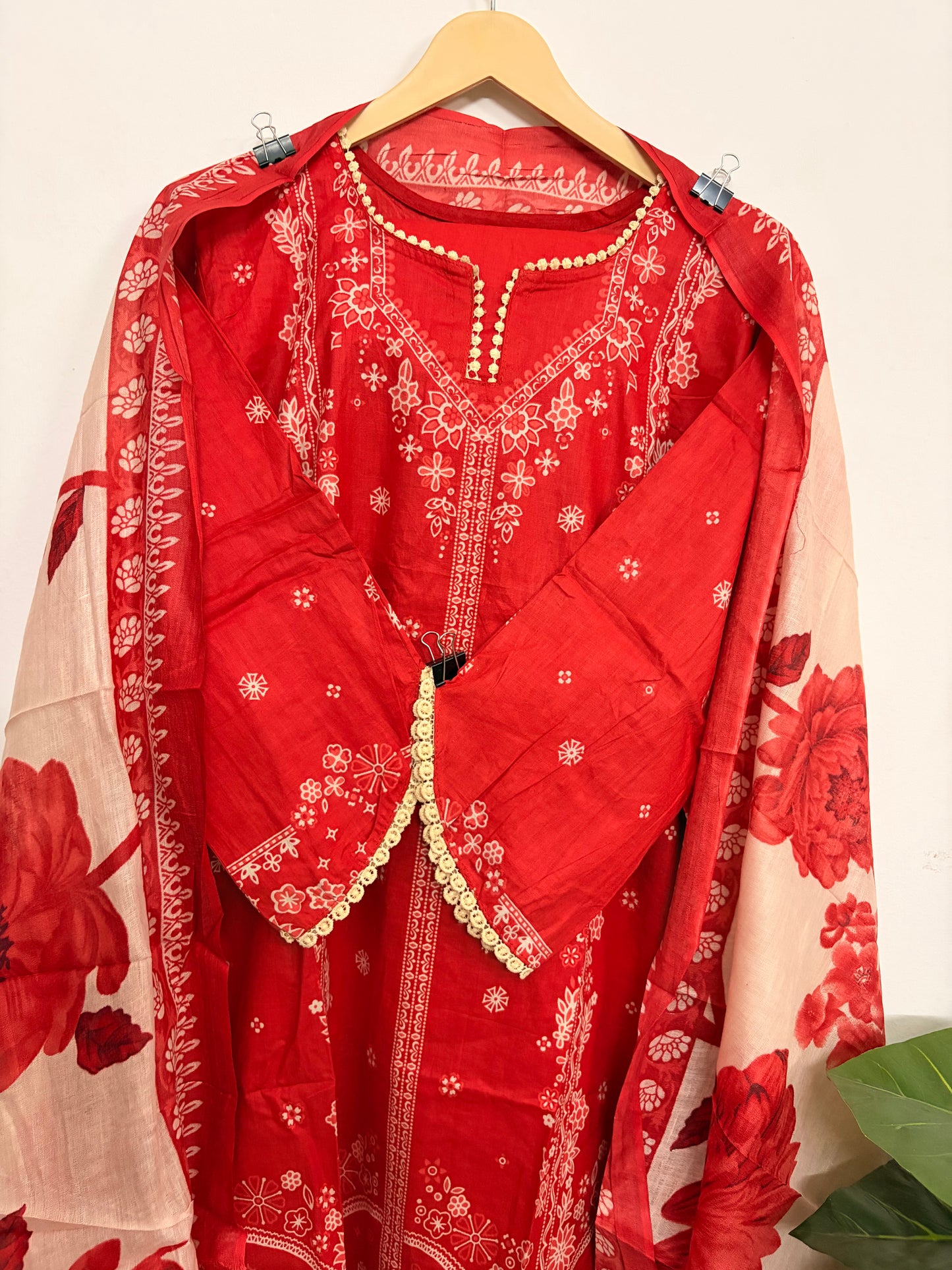 T121- Premium Pure Cotton Pakistani three-piece suit set