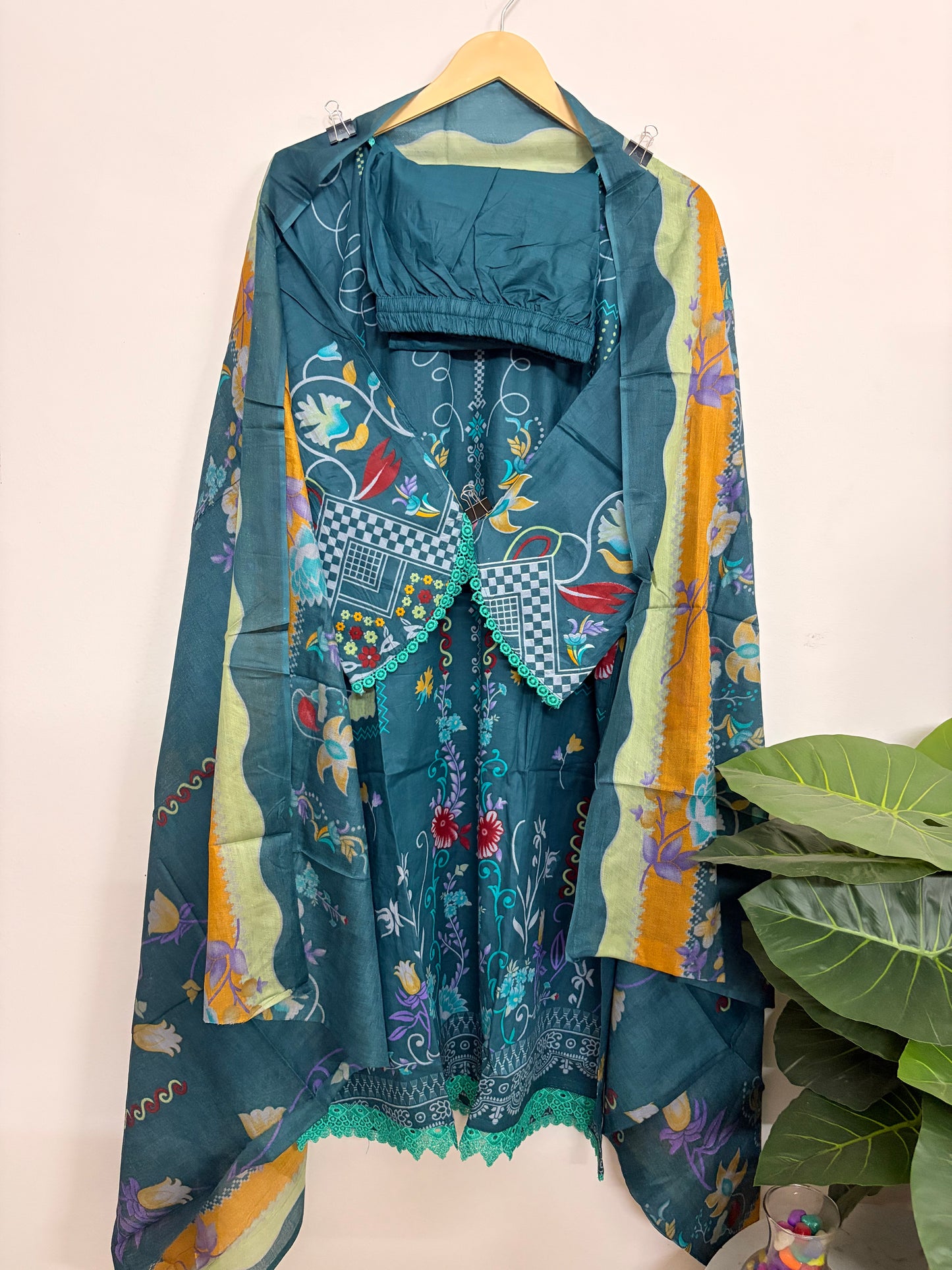T120- Premium Pure Cotton Pakistani three-piece suit set